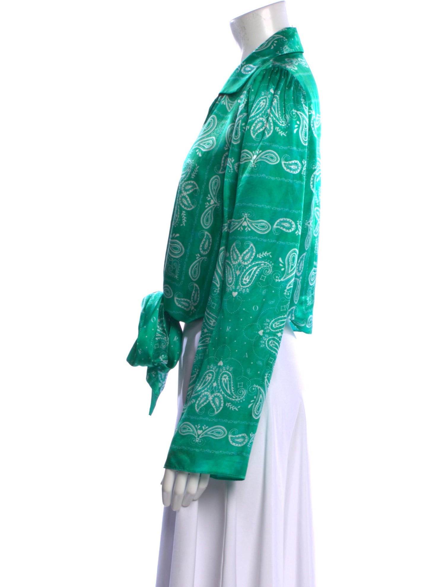 Roame Paisley Print V-Neck Crop Top