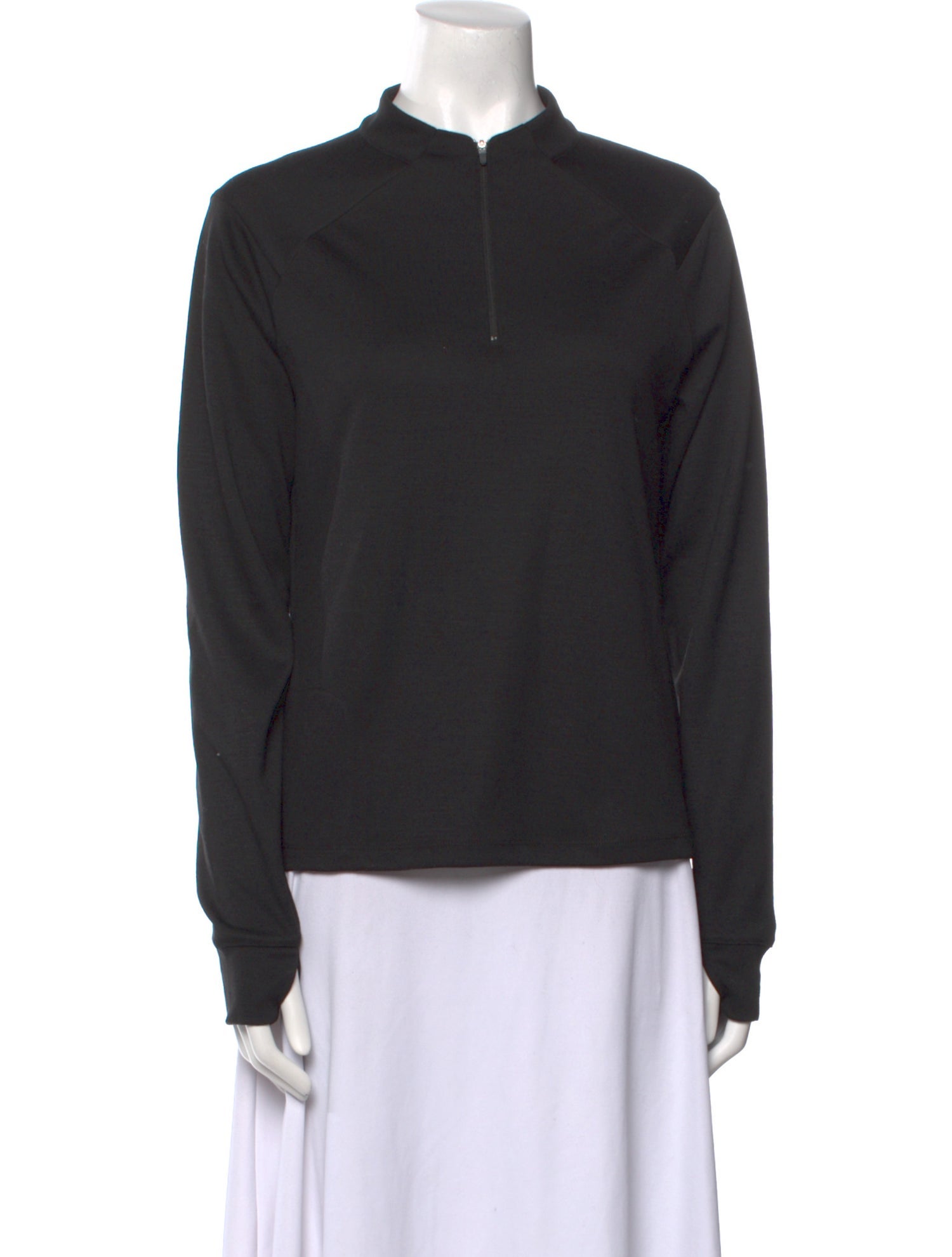 Literary Sport Mock Neck Long Sleeve Sweatshirt