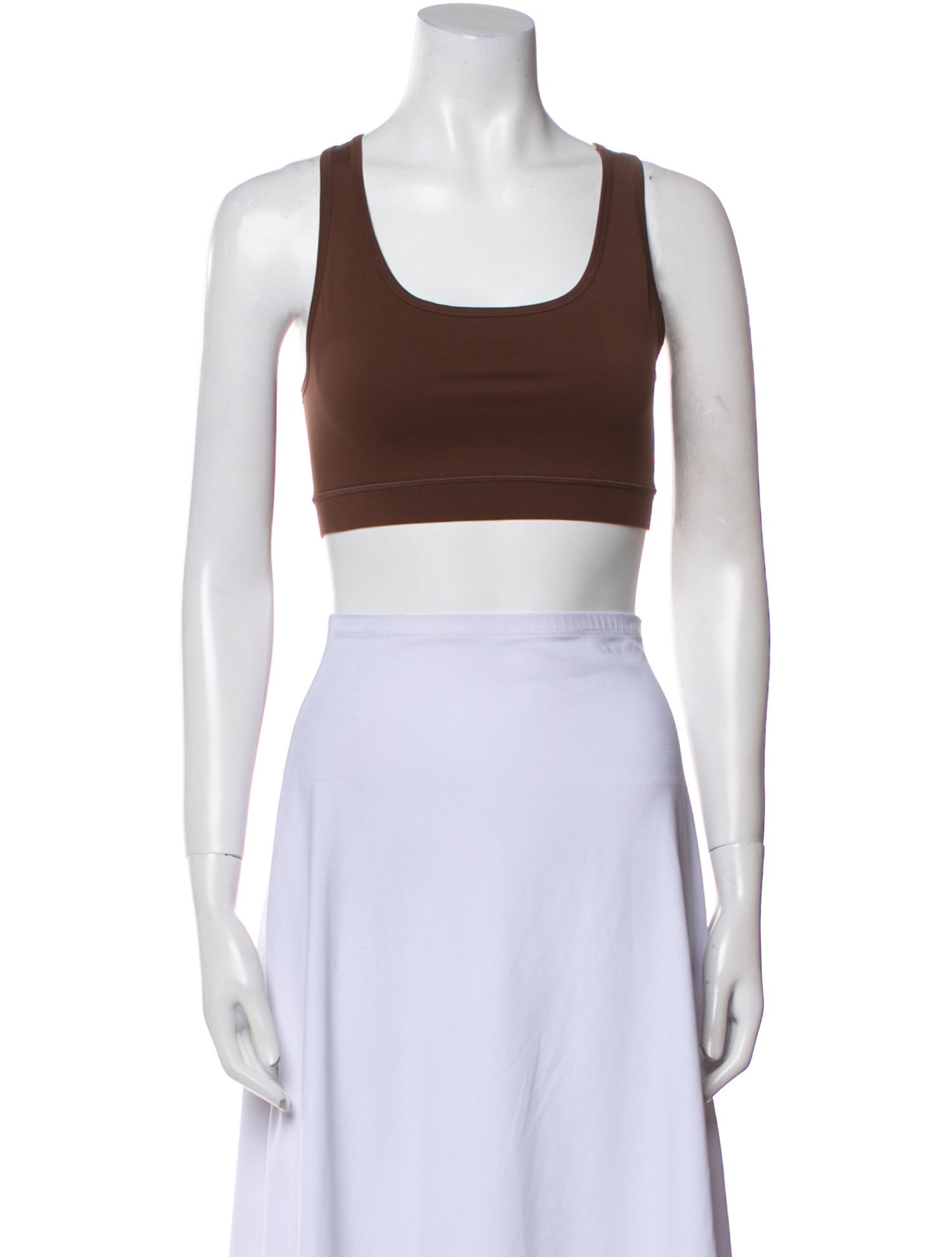 Literary Sport Scoop Neck Sleeveless Crop Top