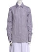Amiya Striped Long Sleeve Button-Up Top