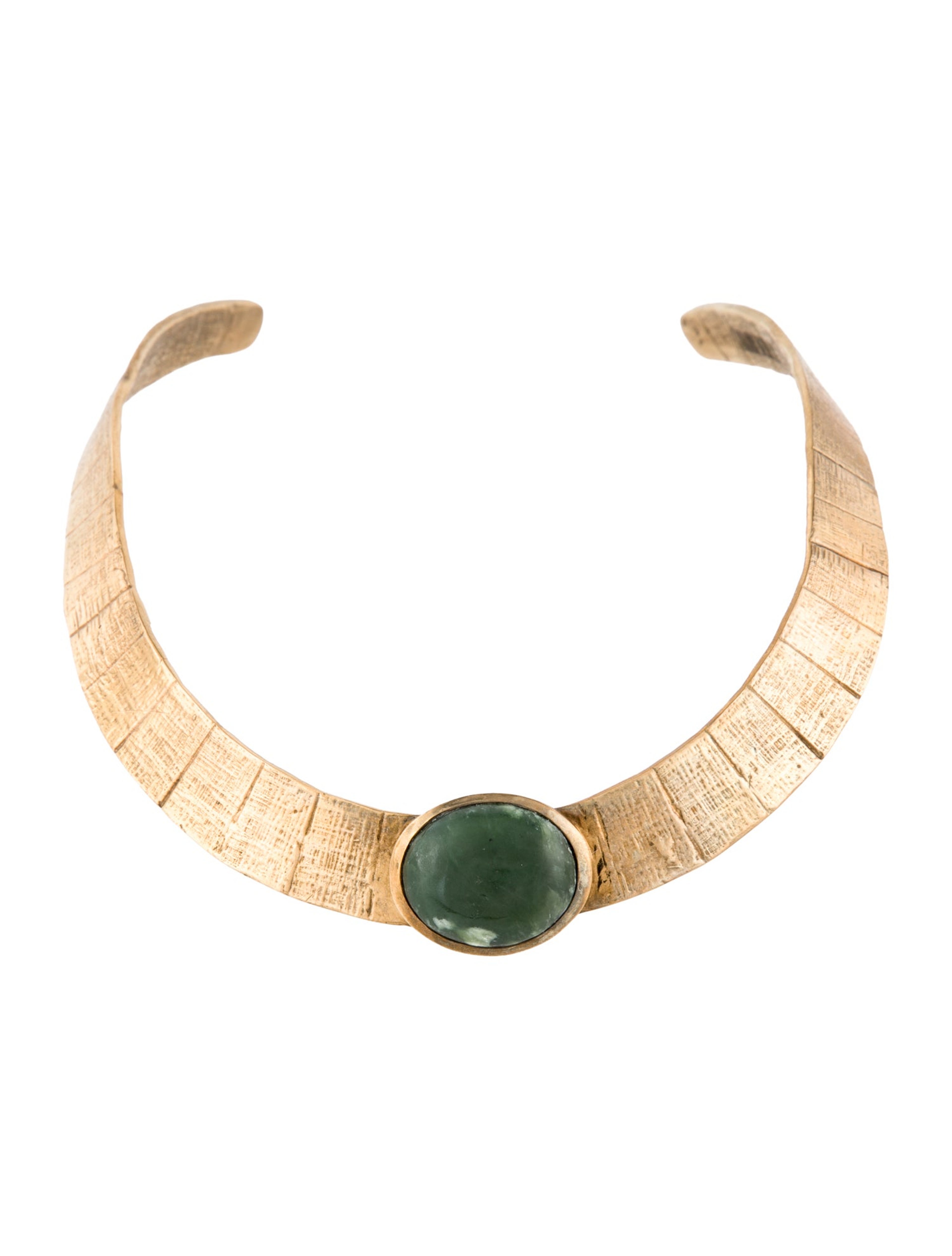 Green Stone Collar Necklace