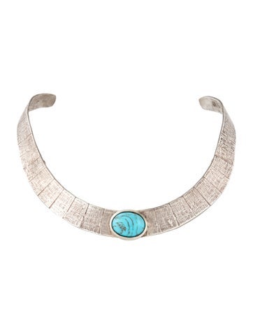 Pre-owned Juju Vera Athena Resin Collar Necklace, 12.75" In Multicolor