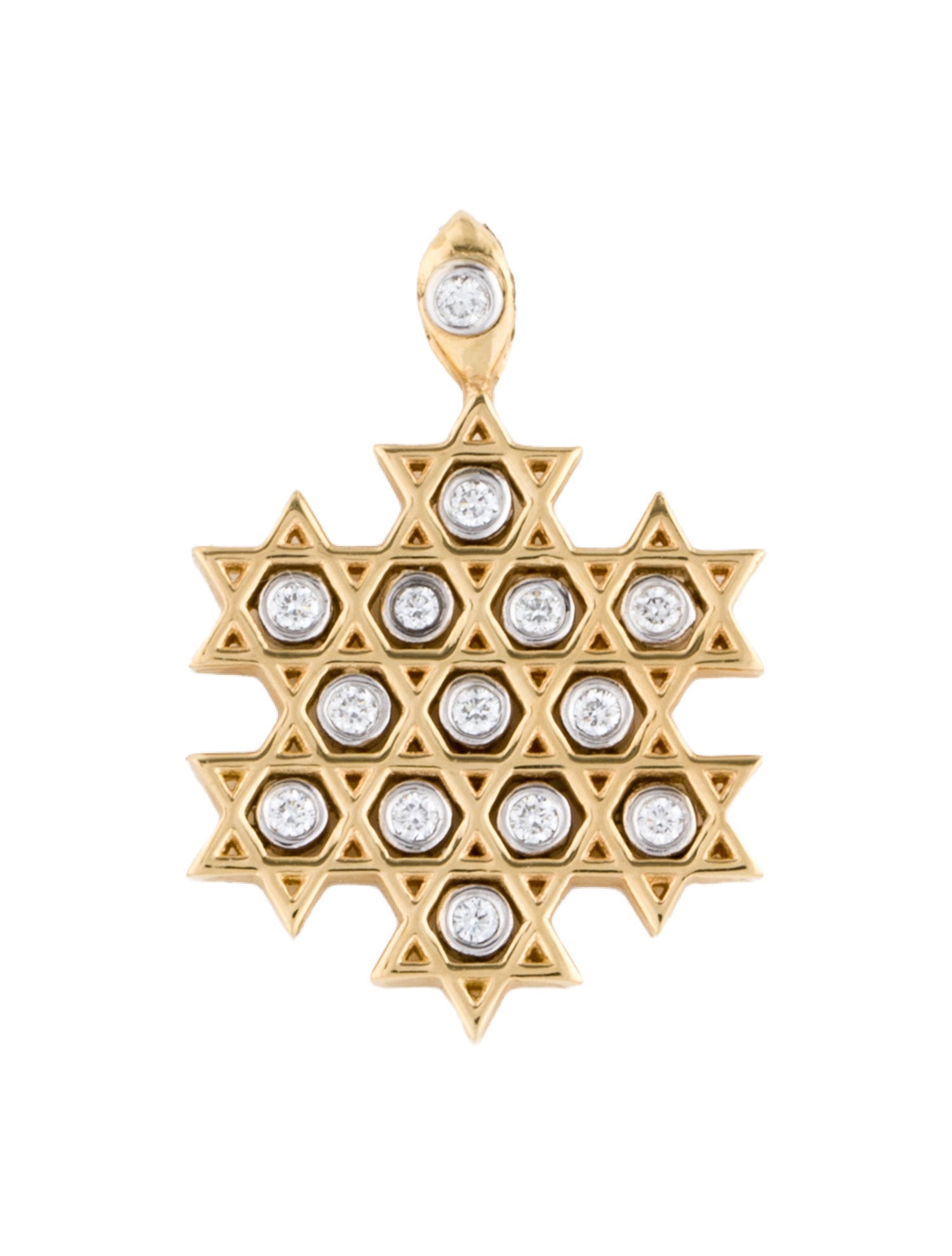 Ox 18K Diamond "SOS" Star of Solidarity Pendant