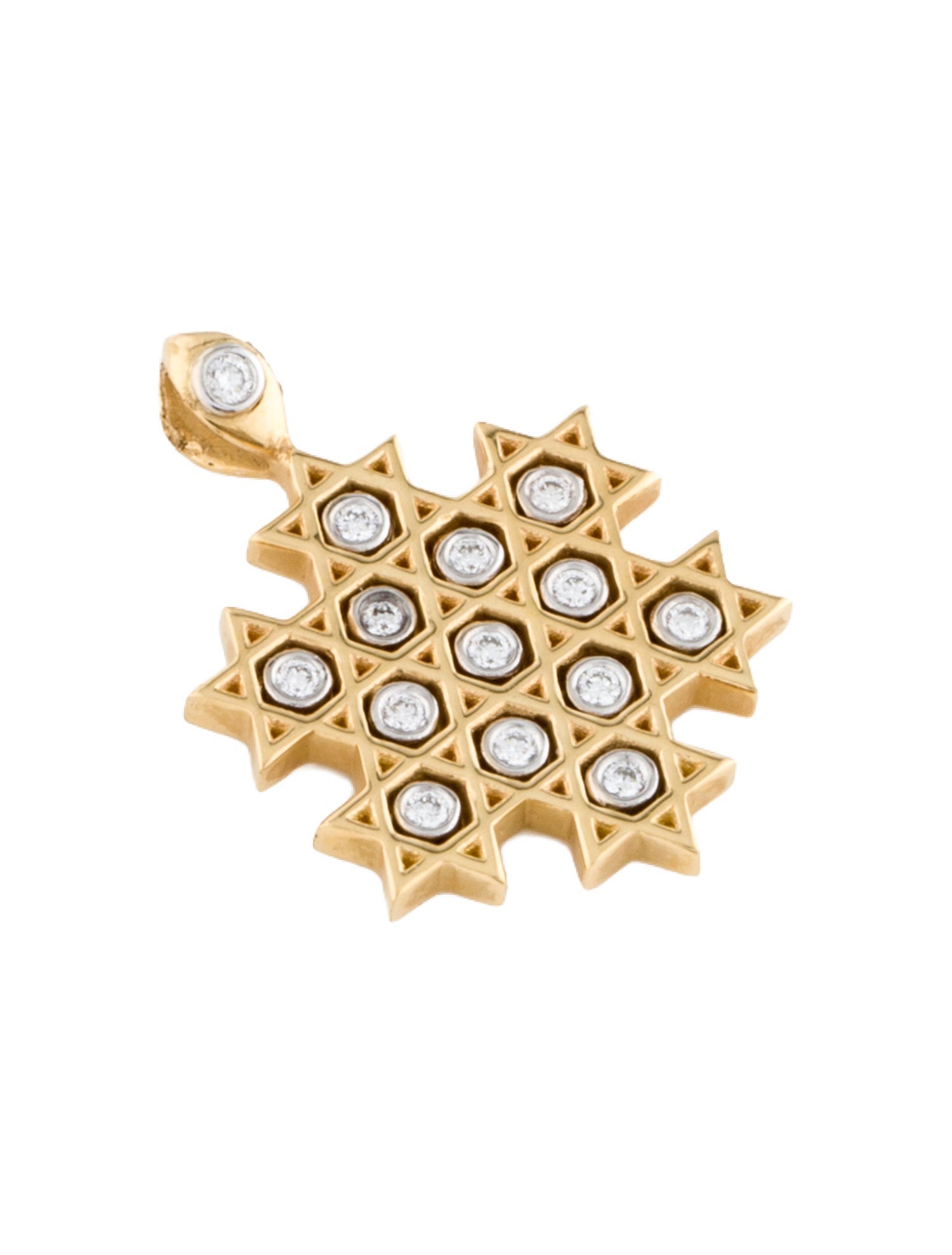 Ox 18K Diamond "SOS" Star of Solidarity Pendant