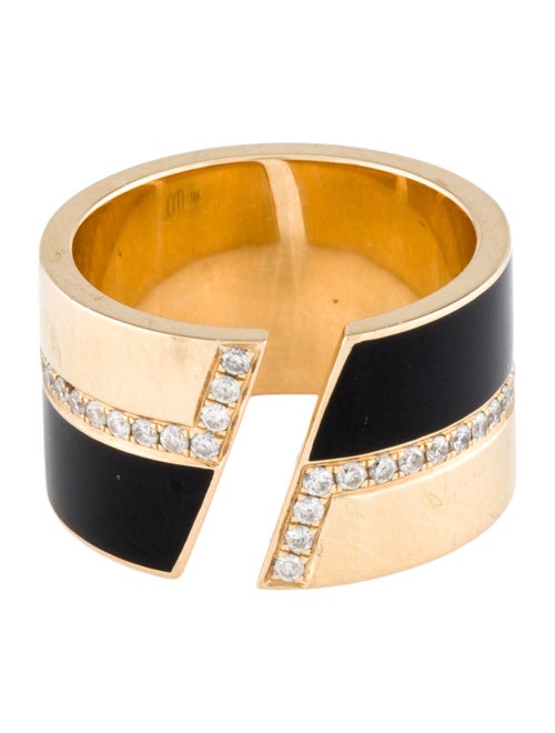 Jennifer DeMoro 18K Enamel & Diamond Split Ring