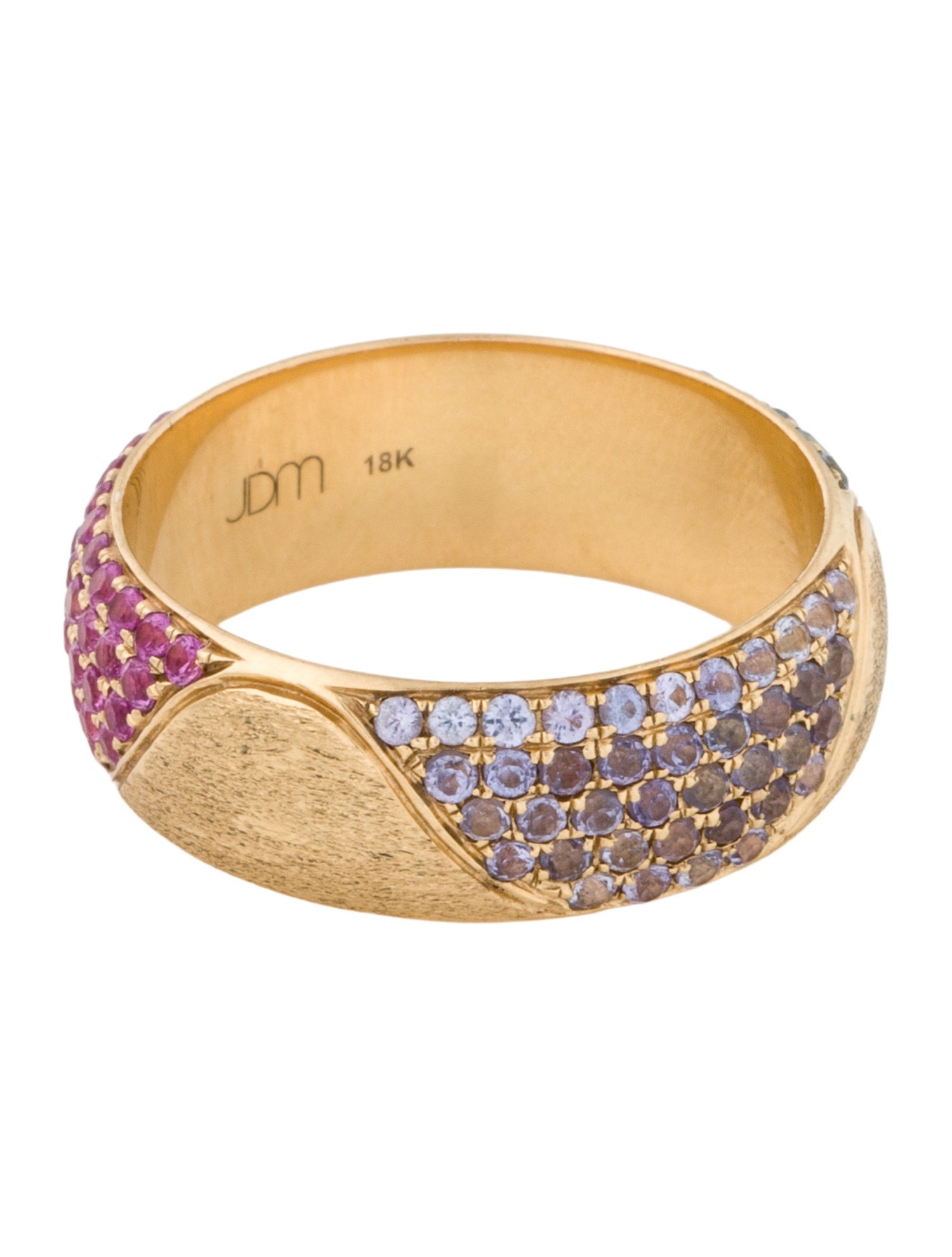 Jennifer DeMoro 18K Sapphire, Tanzanite, & Topaz Wavy Band