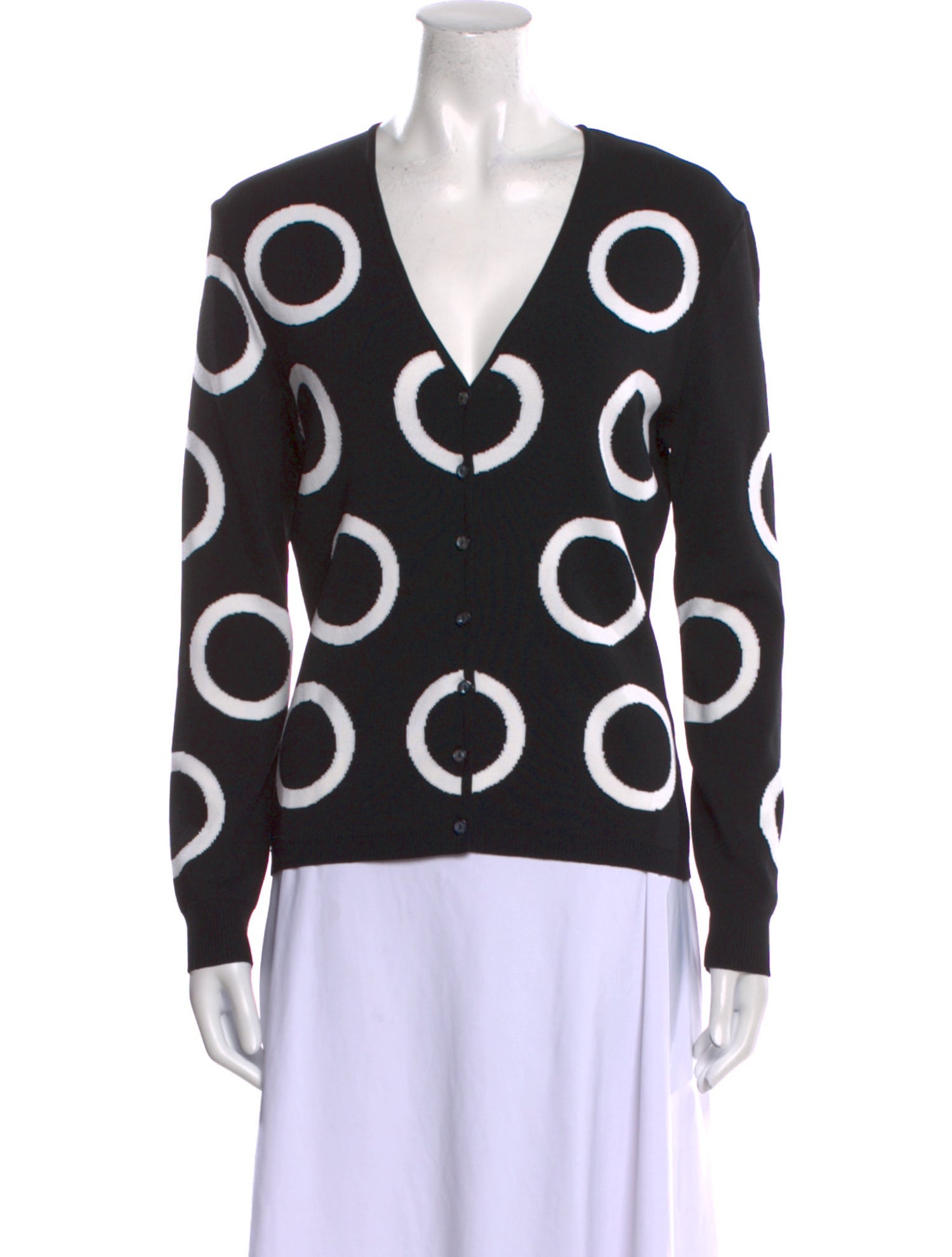 Venini Printed V-Neck Sweater