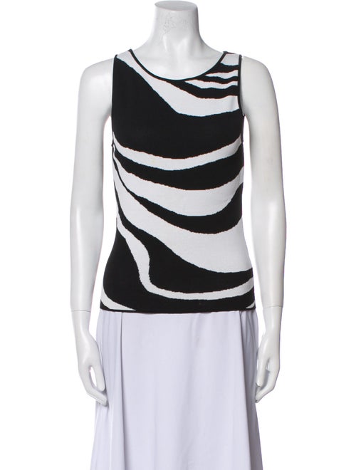 Venini Printed Scoop Neck Top