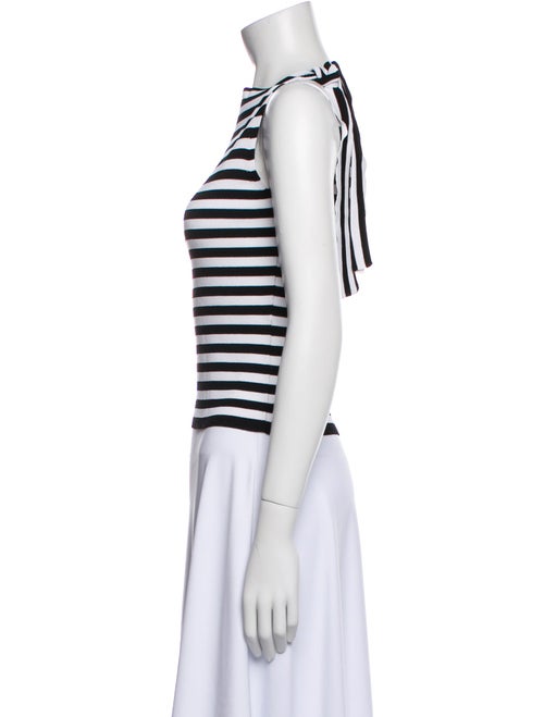 Venini Striped Bateau Neckline Crop Top