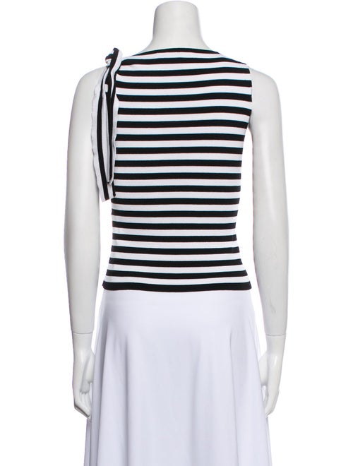 Venini Striped Bateau Neckline Crop Top