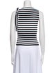 Venini Striped Bateau Neckline Crop Top