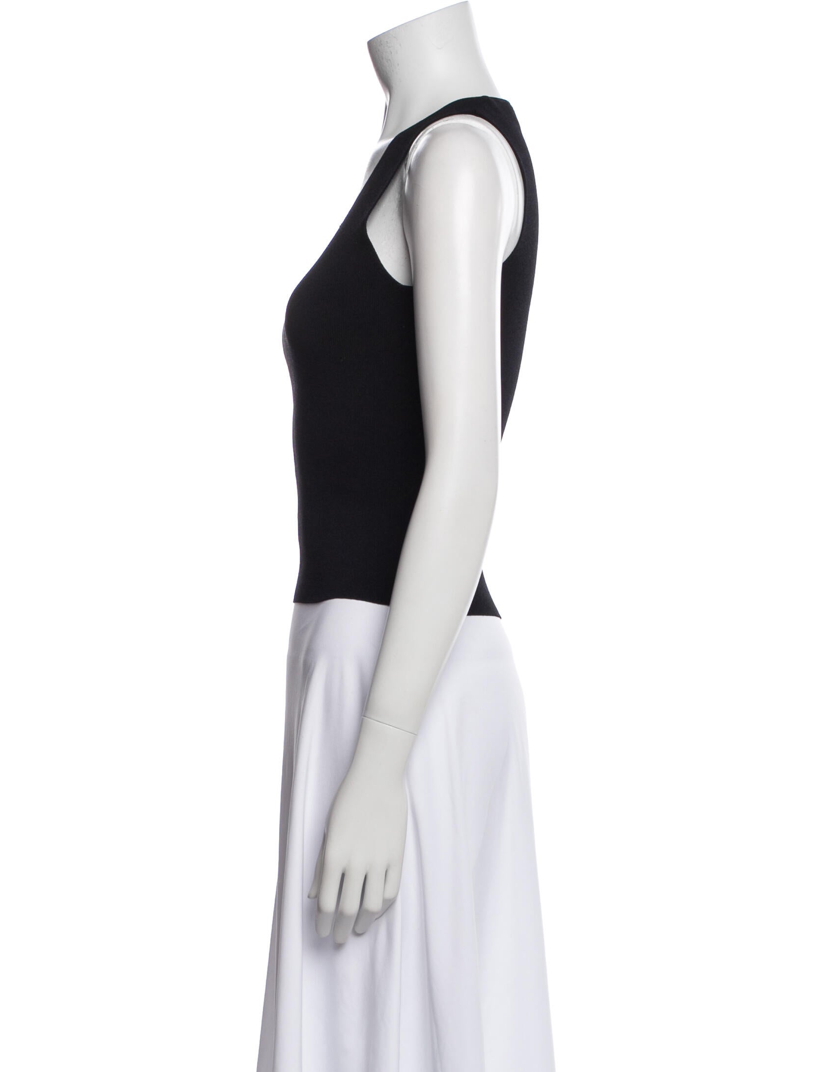 Venini Square Neckline Sleeveless Crop Top