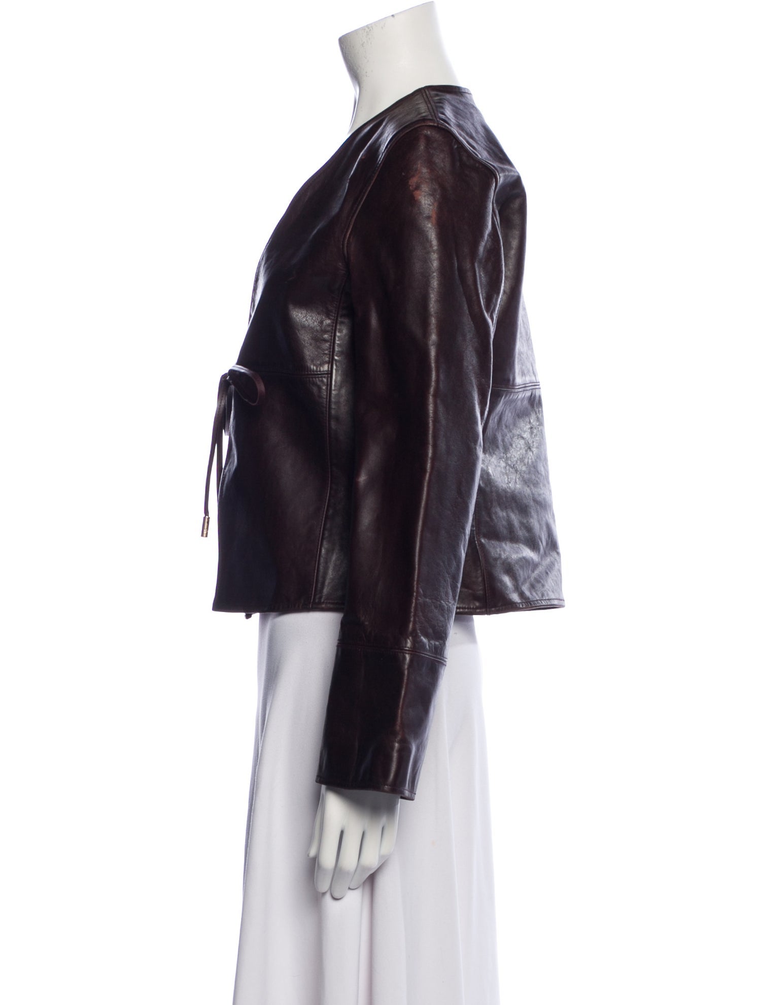 GAP x Cult Gaia Leather Jacket - Brown Jackets, Clothing