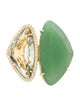 Vianna Brasil 18K Aventurine Quartz Prasiolite & Diamond Cocktail Ring