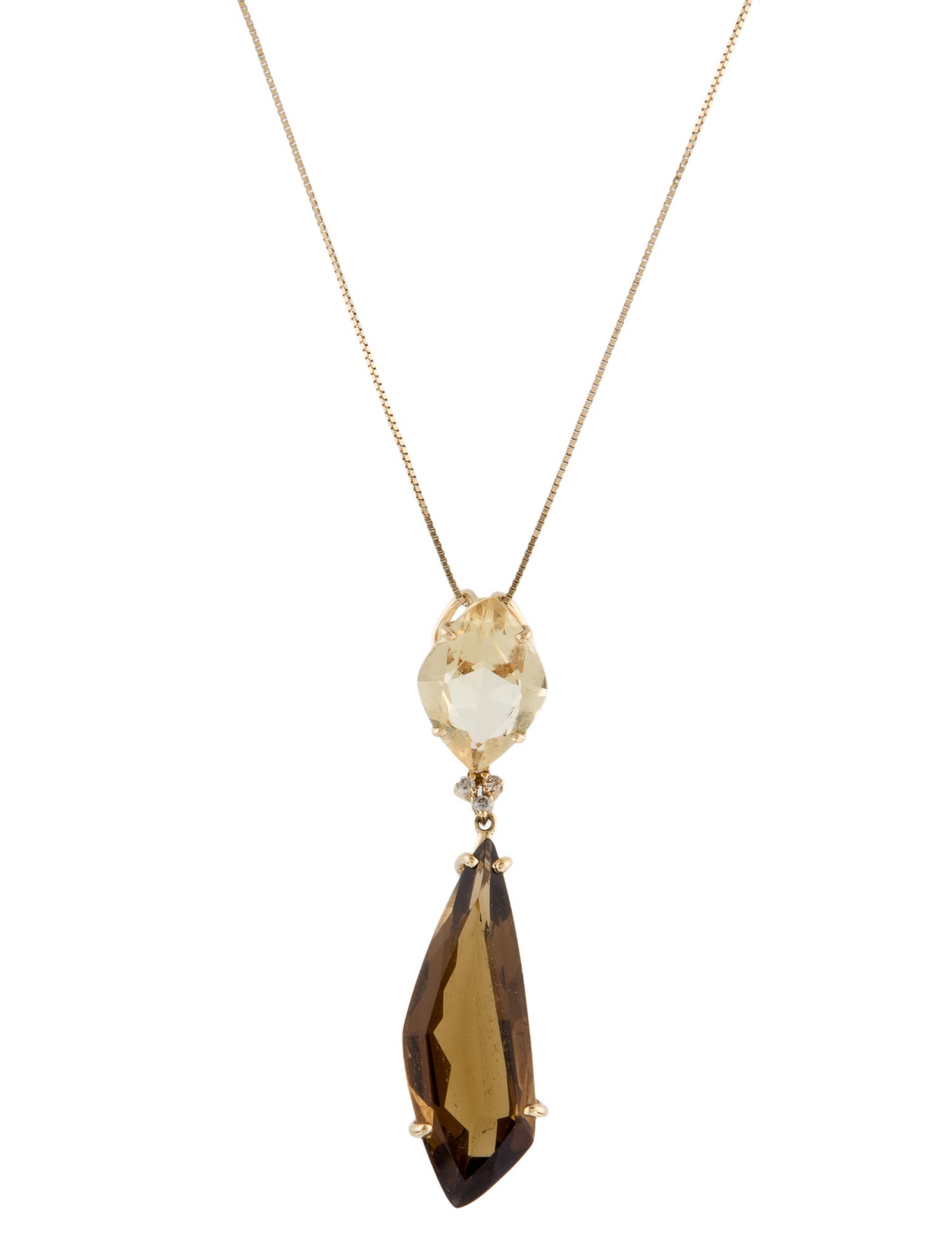 Vianna Brasil 18K Quartz & Diamond Necklace