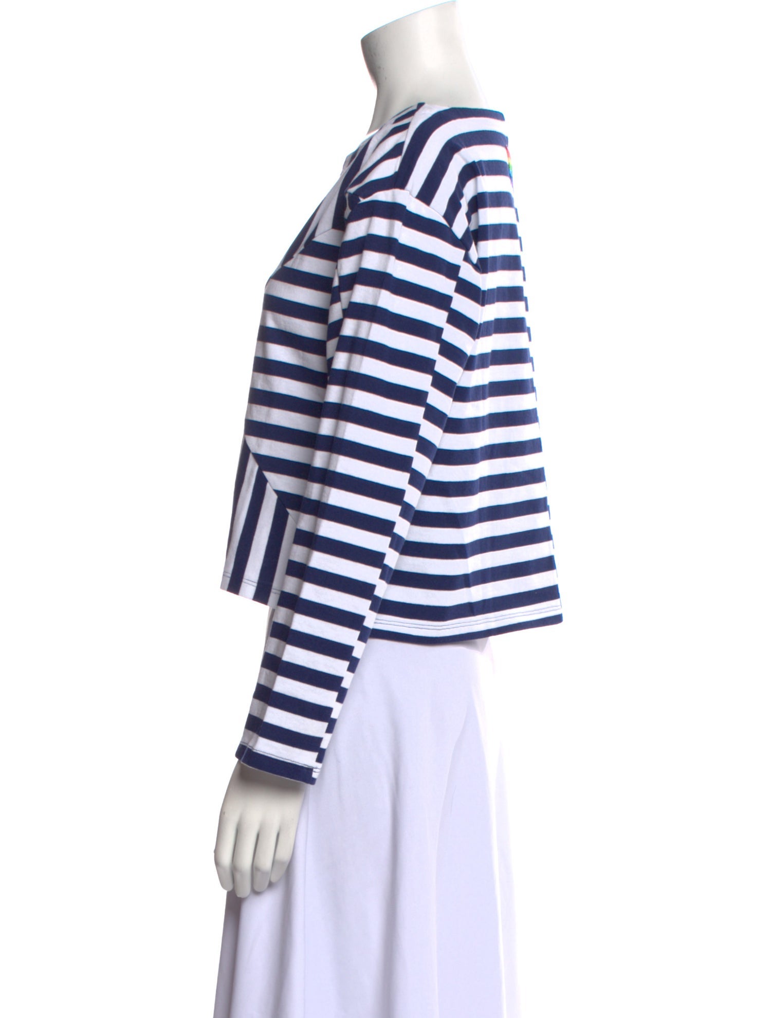 Christopher John Rogers x J.Crew Striped Scoop Neck Crop Top