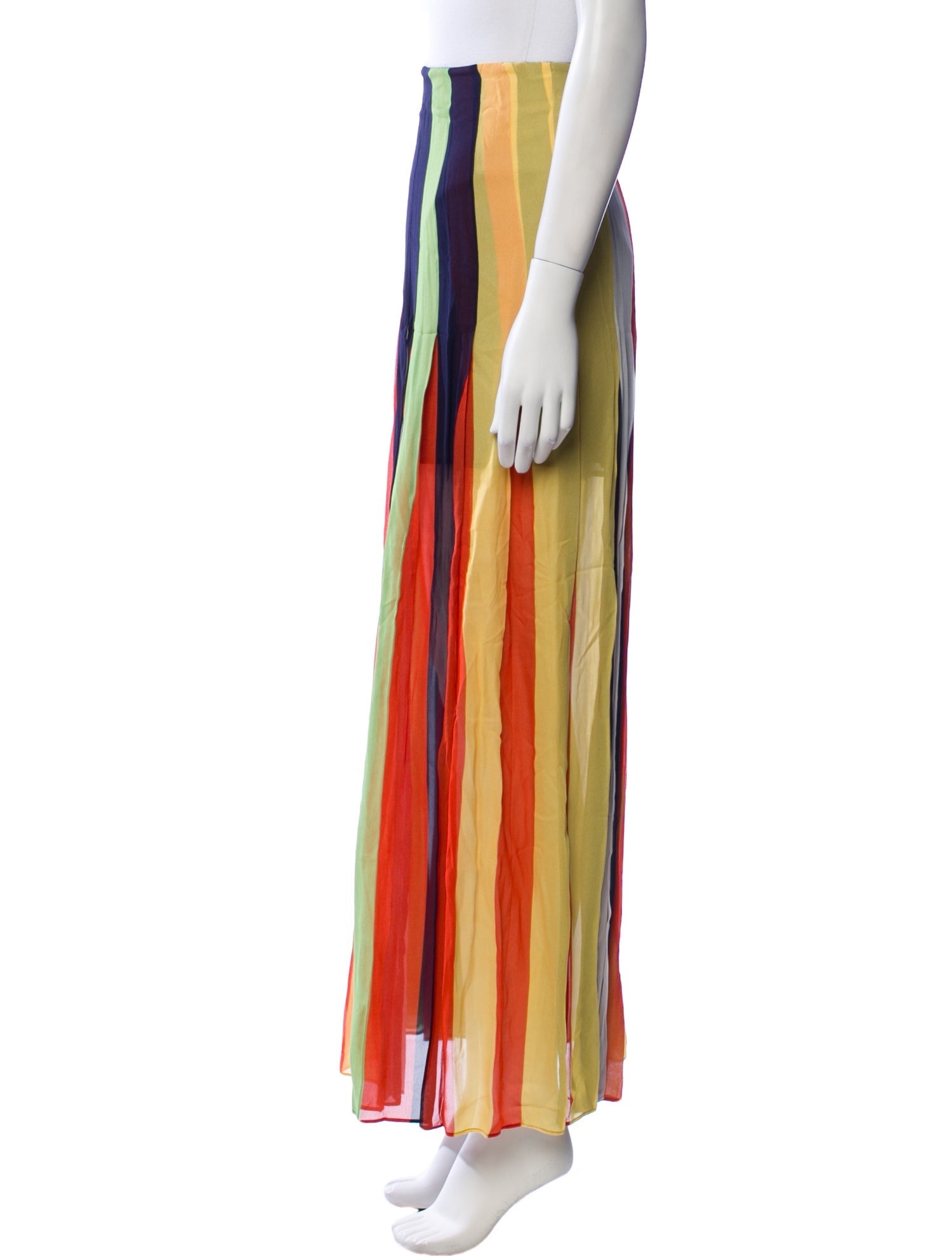 Christopher John Rogers x J.Crew Striped Midi Length Skirt w/ Tags