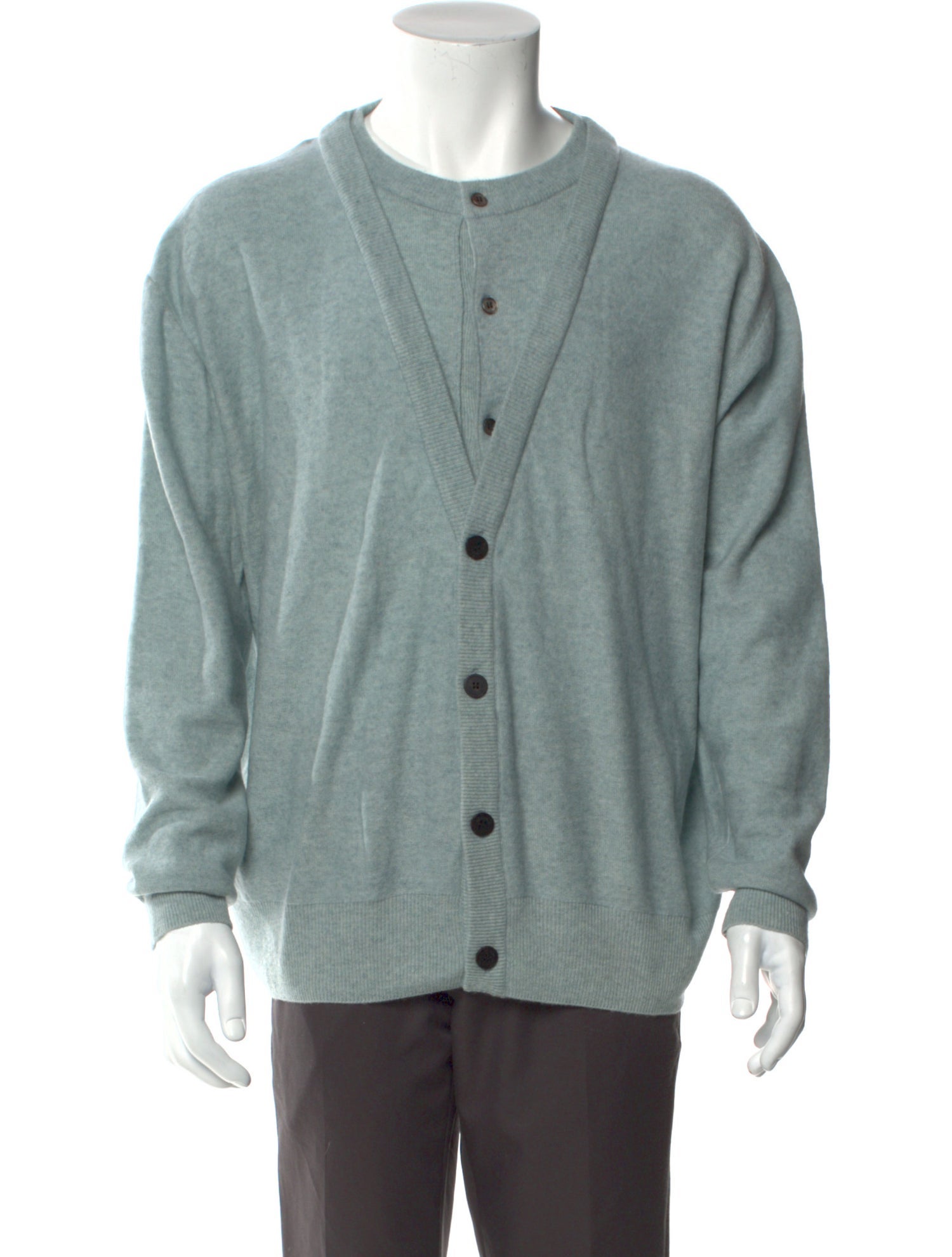 LE17SEPTEMBRE Crew Neck Long Sleeve Cardigan