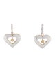 Sybarite 18K 5.41ctw Diamond Heart Drop Earrings