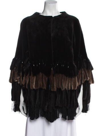 Vinicio Pajaro Jackets Mink Fur Jacket S
