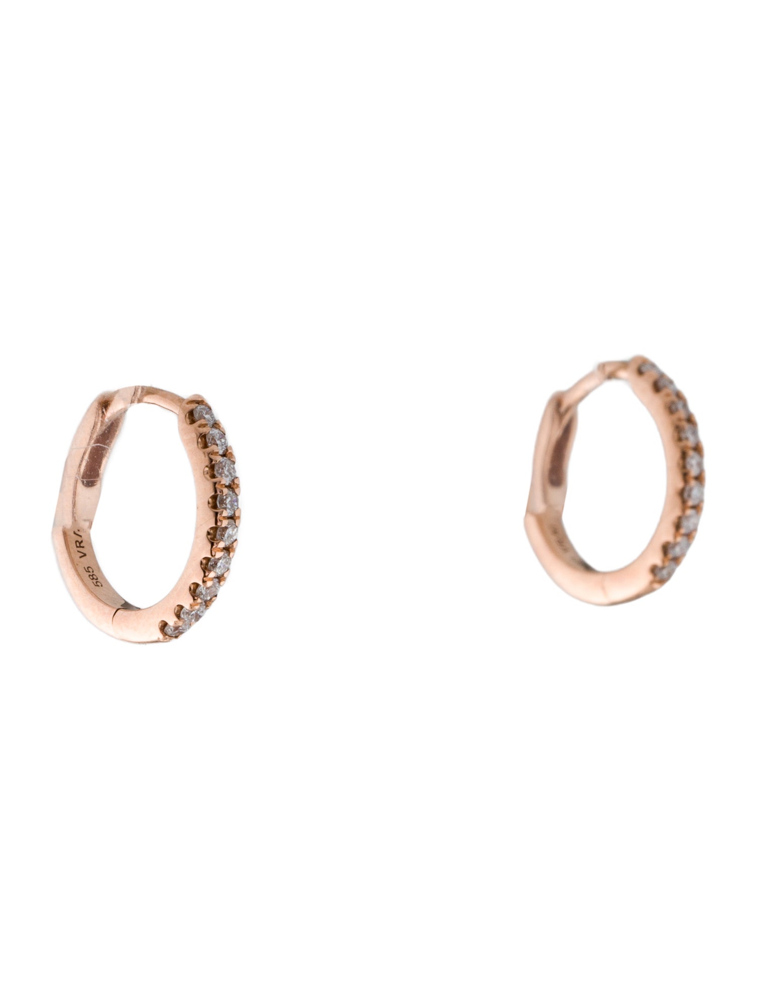 VRAI 14K Lab-Grown Diamond Pavé Hoop Earrings