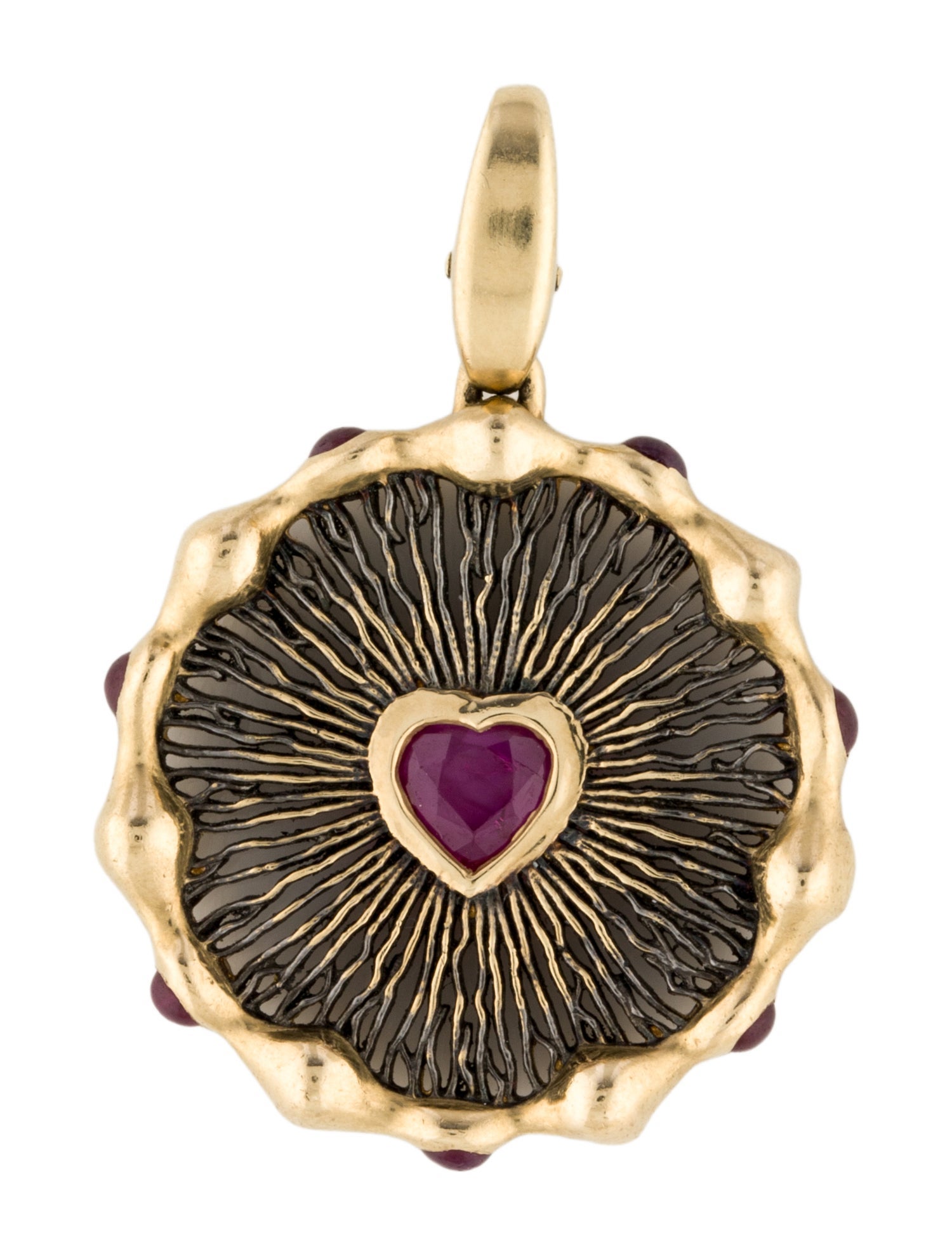 VRAM 18K Ruby Hypha Heart Pendant