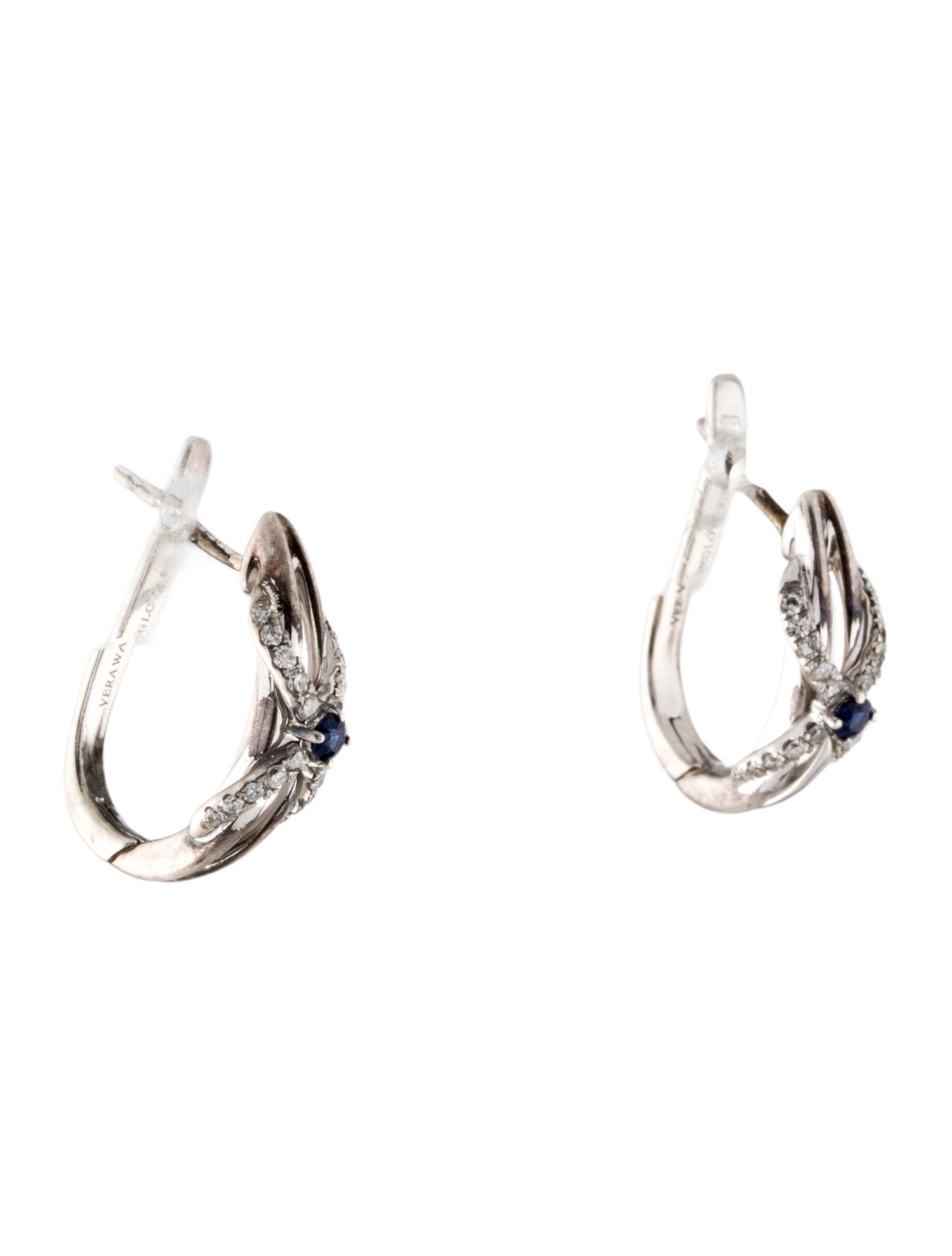Vera Wang Love Sapphire & Diamond Infinity Hoop Earrings