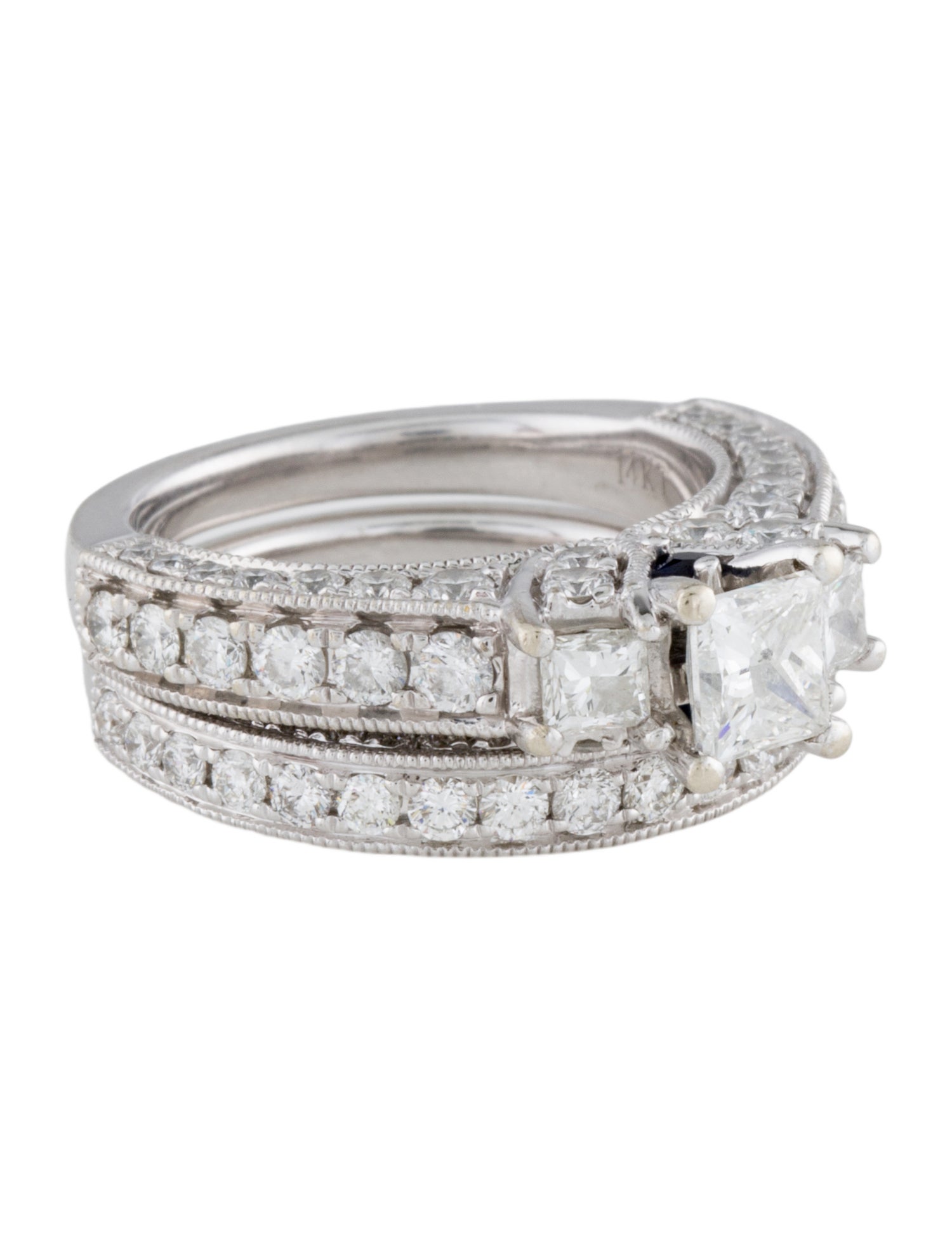 Vera Wang Love 14K 2.87ctw Diamond & Sapphire Wedding Set