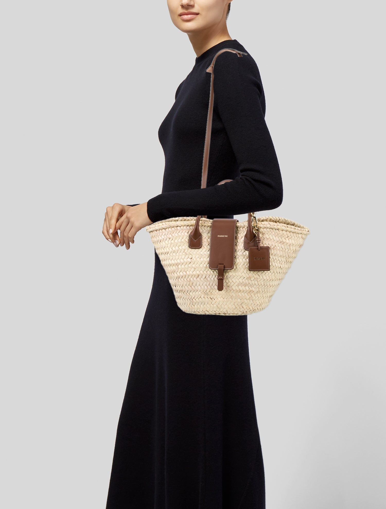 Paris 64 Raffia Bucket Bag