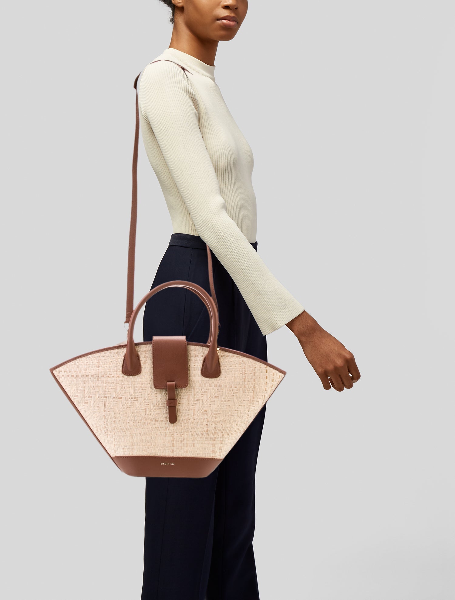 Paris 64 Straw Top Handle Bag w/ Tags