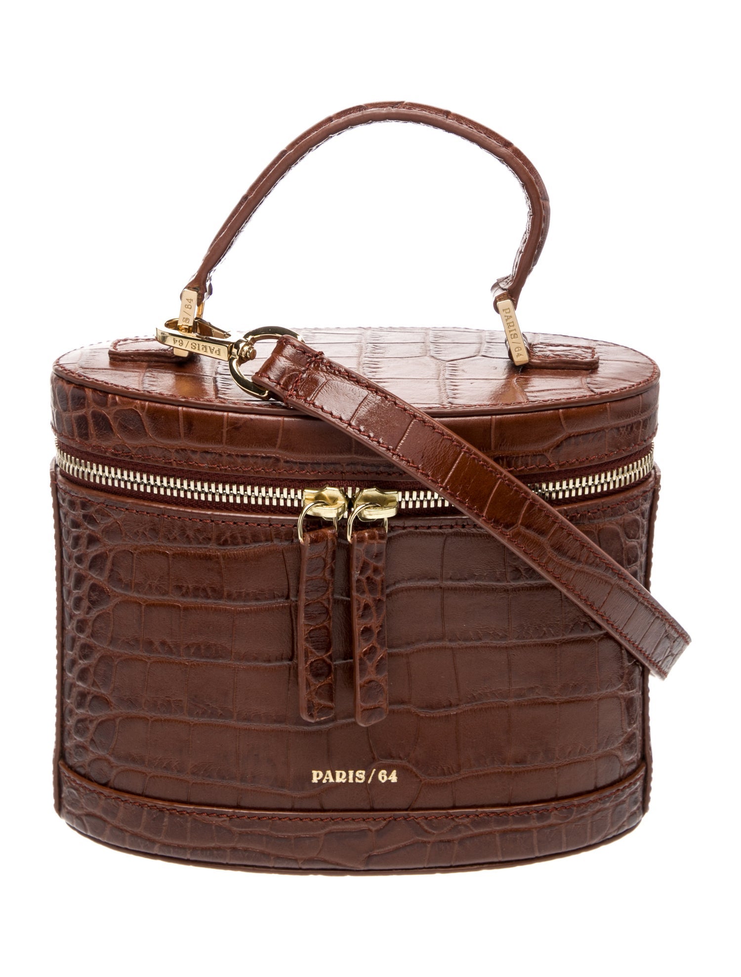 Paris 64 Embossed Leather Top Handle Bag