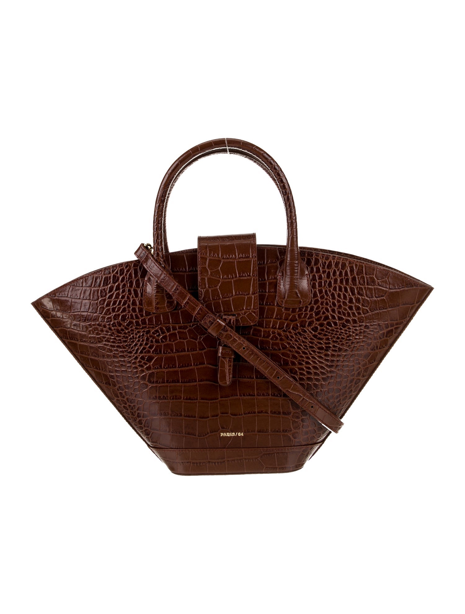 Paris 64 Embossed Leather Shoulder Bag