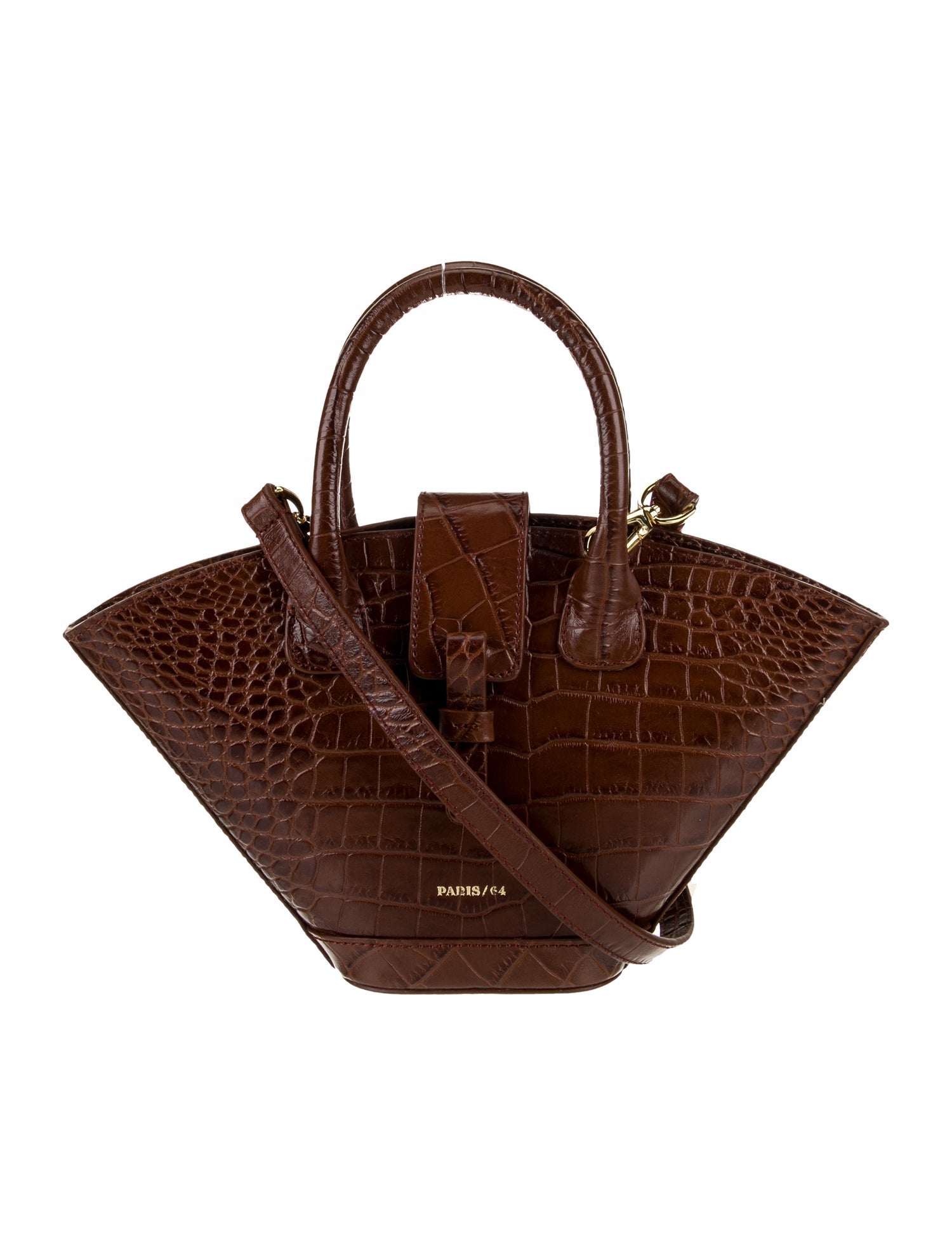 Paris 64 Embossed Leather Top Handle Bag
