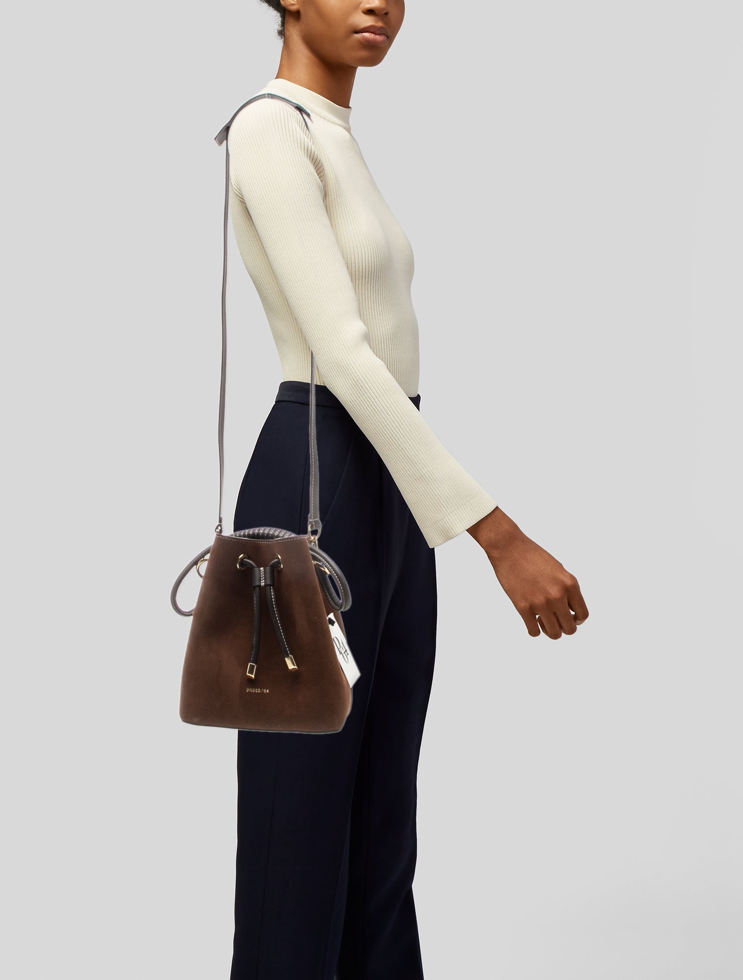 Kenzo Straw Leather-Trimmed Bucket Bag - Red Bucket Bags, Handbags