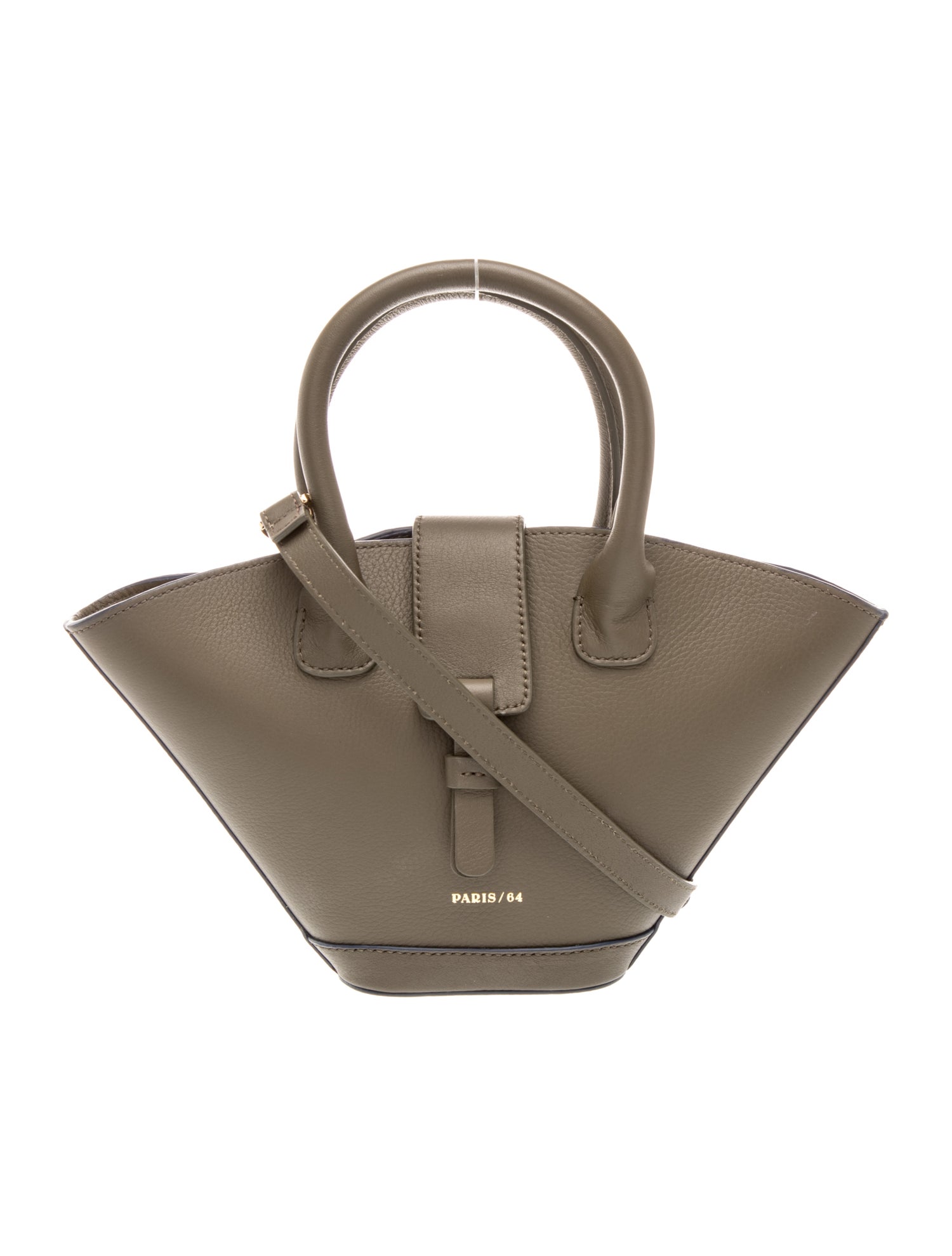 Paris 64 Leather Top Handle Bag - Grey Handle Bags, Handbags