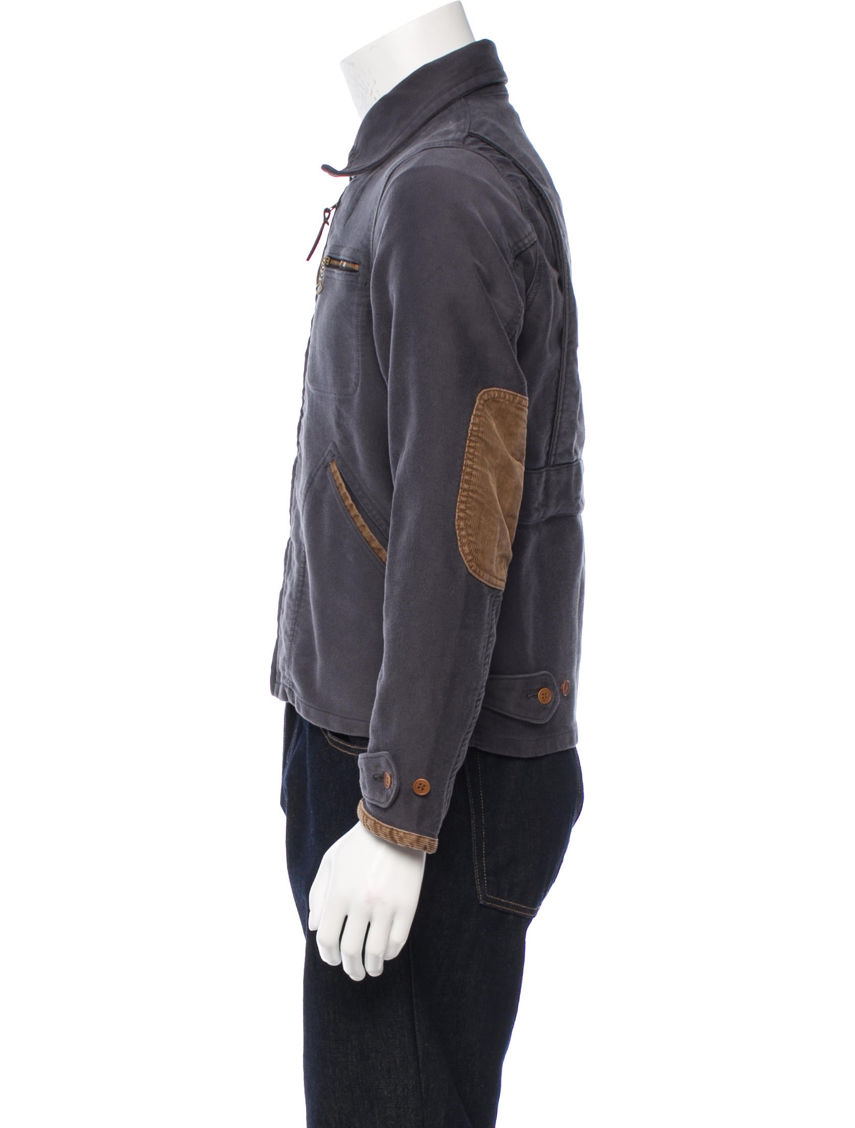 Visvim Blackhawk Moleskin Blouson Jacket - Blue Outerwear