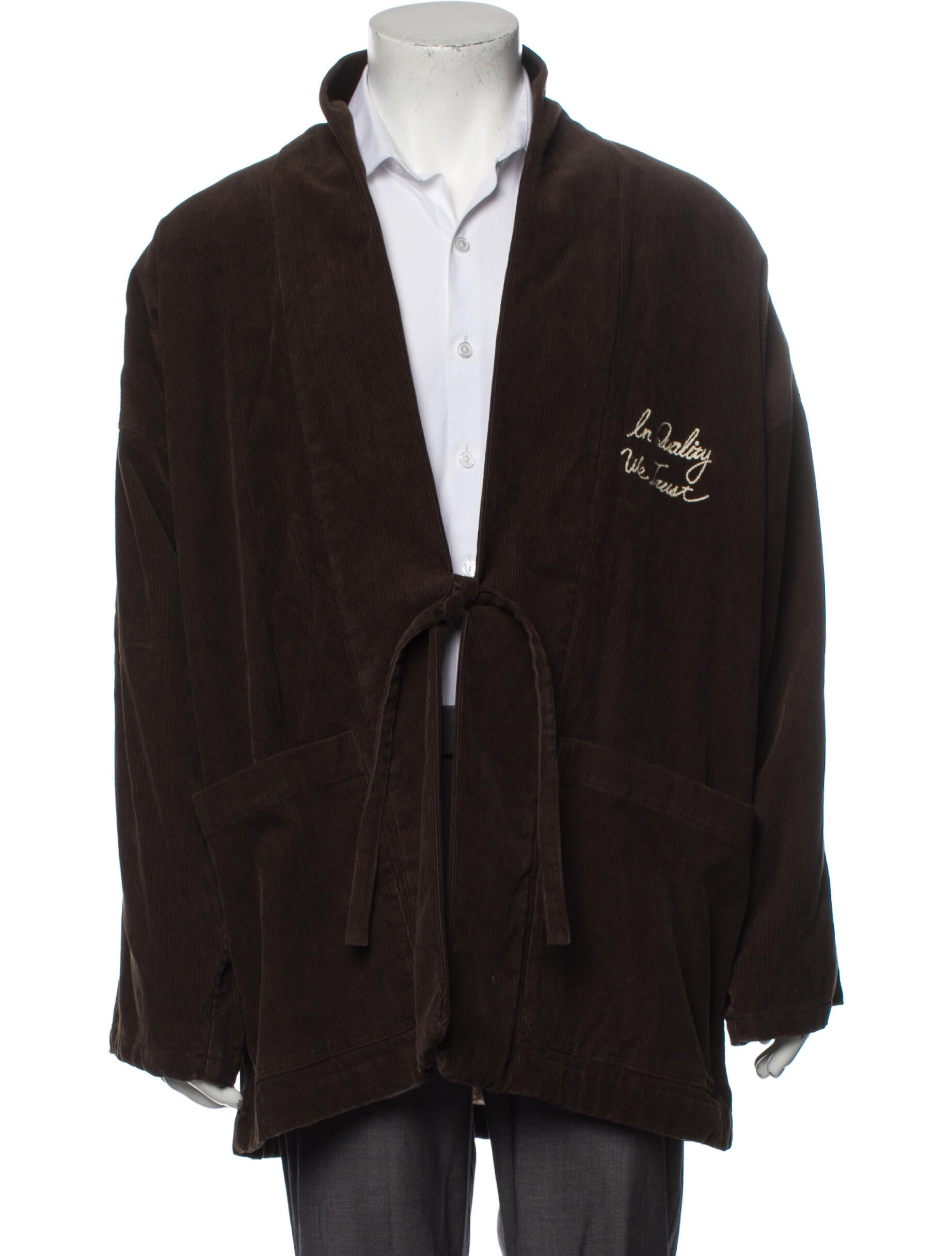 Visvim Sanjuro Corduroy Kimono Graphic Print Utility Jacket