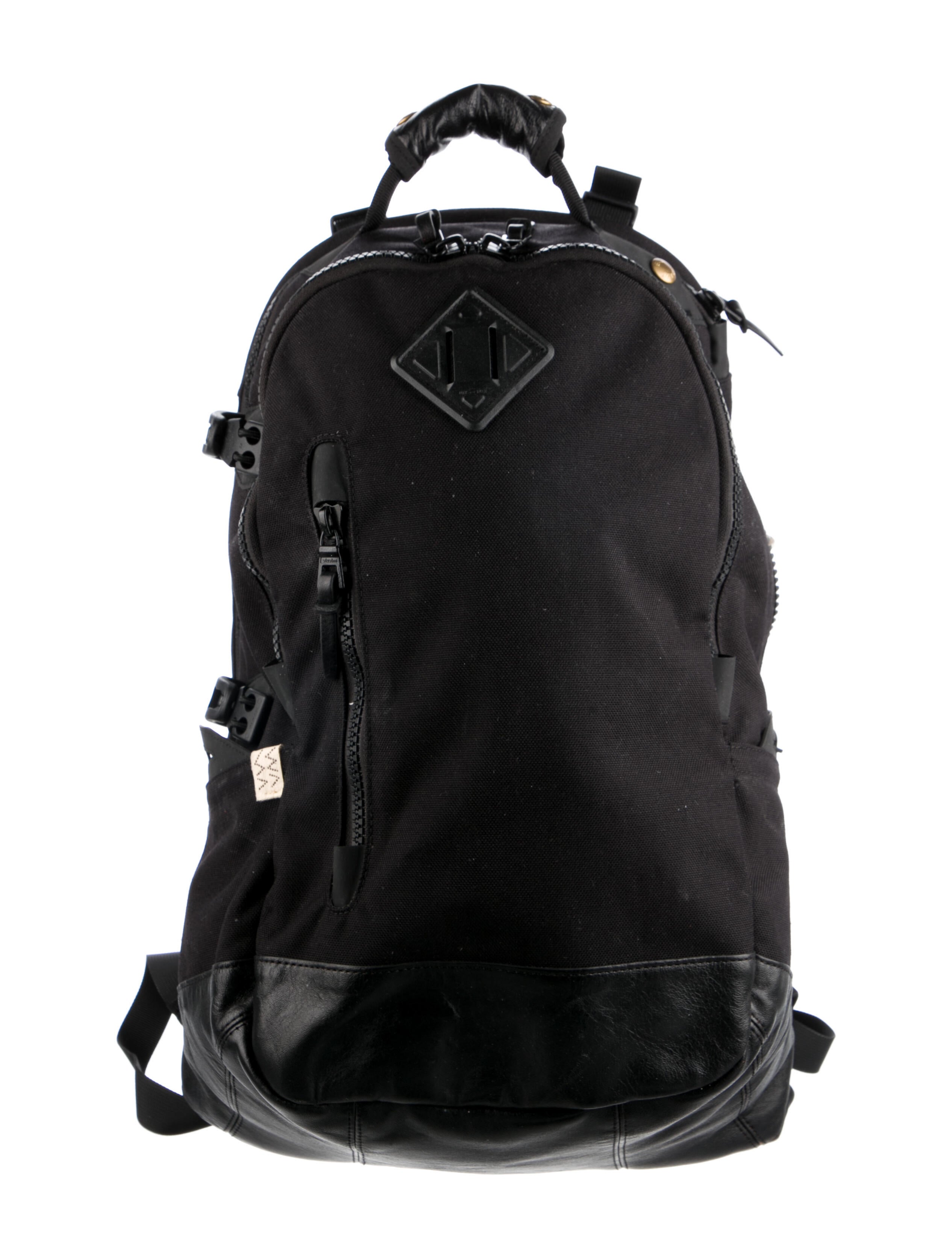 Visvim Nylon LeatherTrimmed Backpack Black Backpacks, Bags
