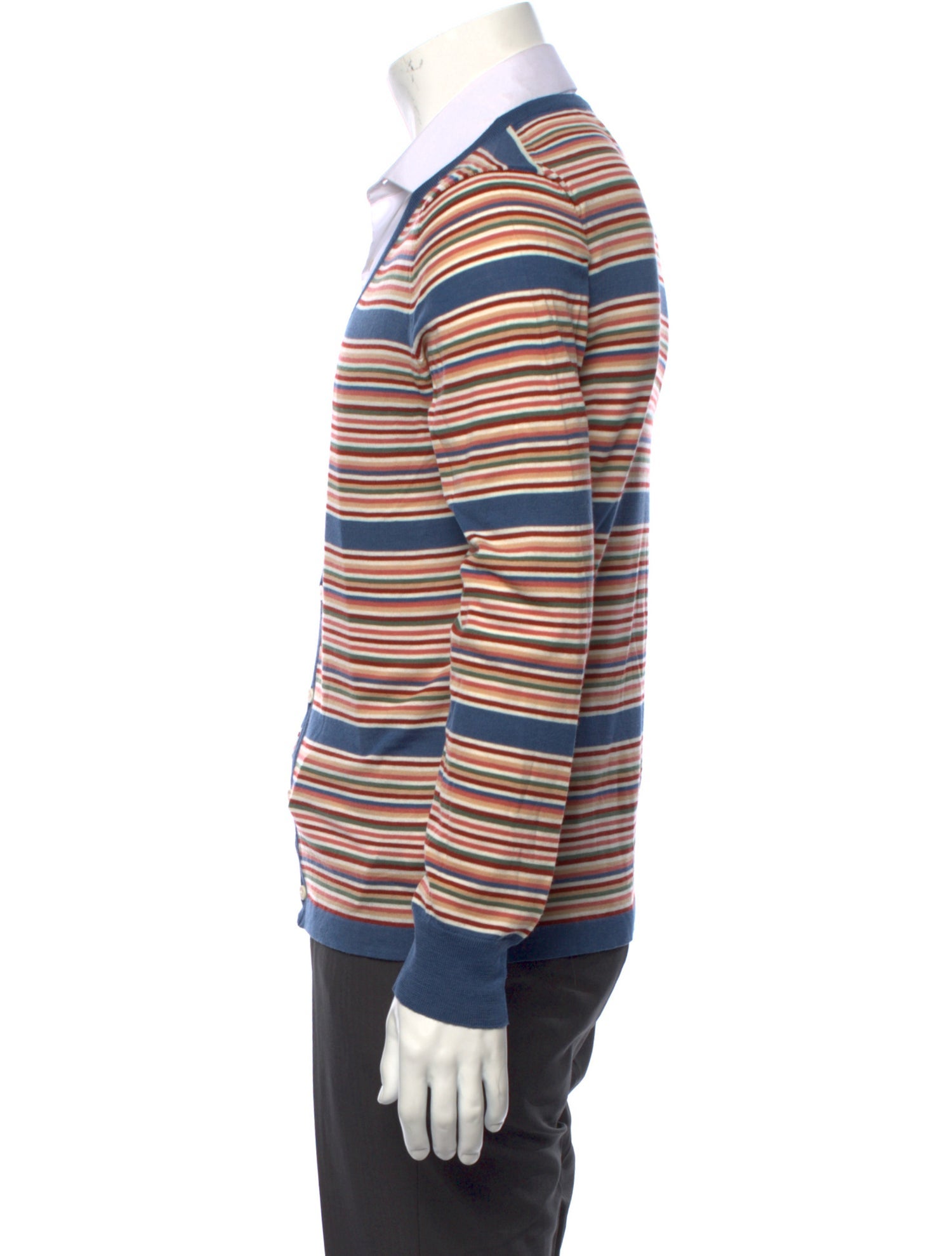 Visvim Striped V-Neck Cardigan