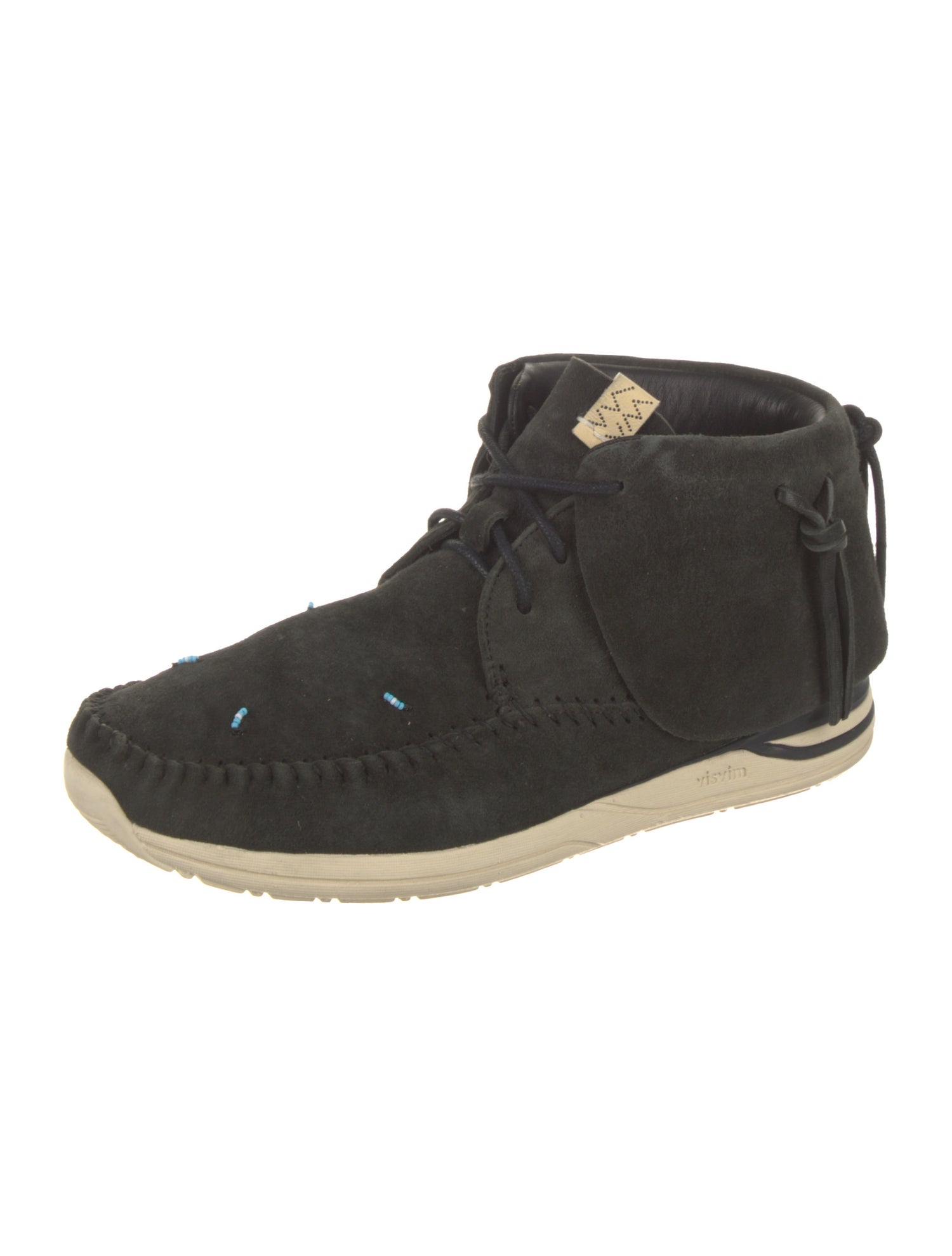 Visvim Suede Whipstitch Trim Lace-Up Boots