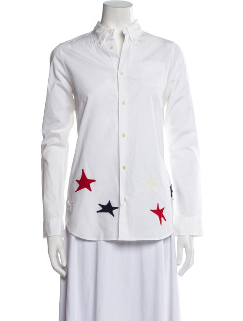 WMV Visvim Graphic Print Long Sleeve Button-Up Top