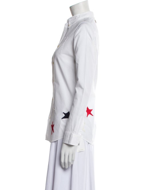 WMV Visvim Graphic Print Long Sleeve Button-Up Top