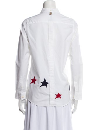 WMV Visvim Graphic Print Long Sleeve Button-Up Top