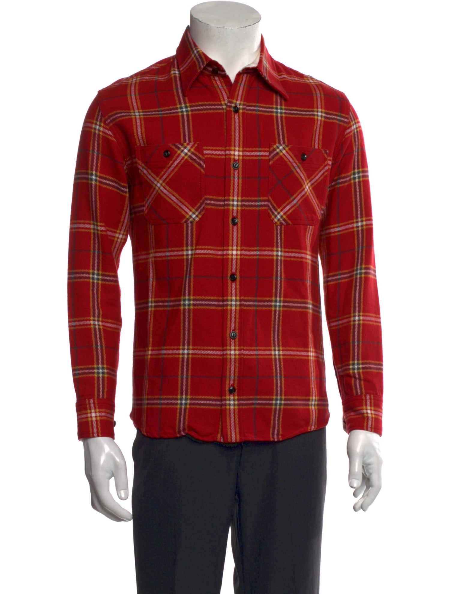 Visvim Plaid Print Long Sleeve Shirt