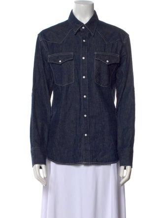Visvim Denim Long Sleeve Button-Up Top