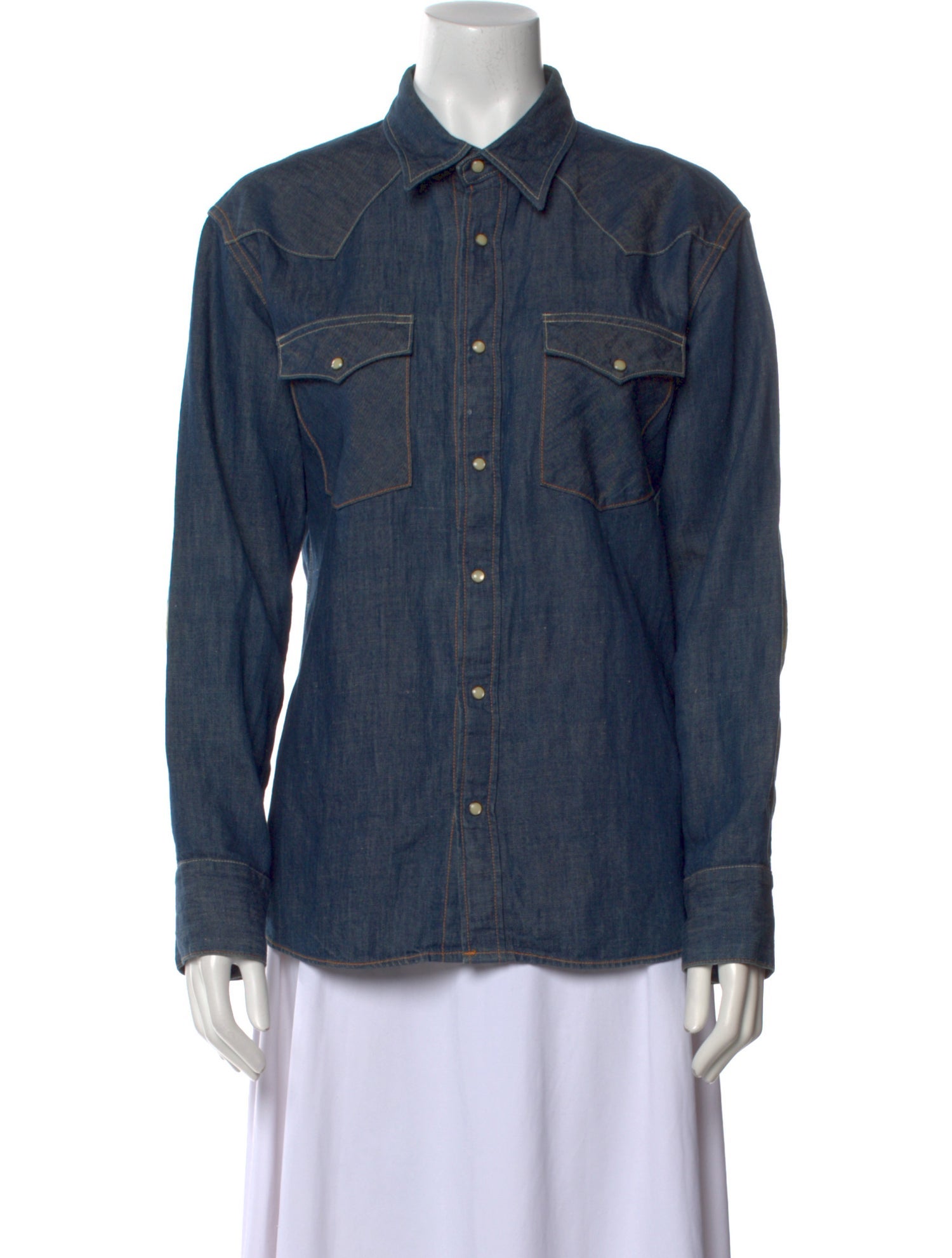 Visvim Denim Long Sleeve Button-Up Top