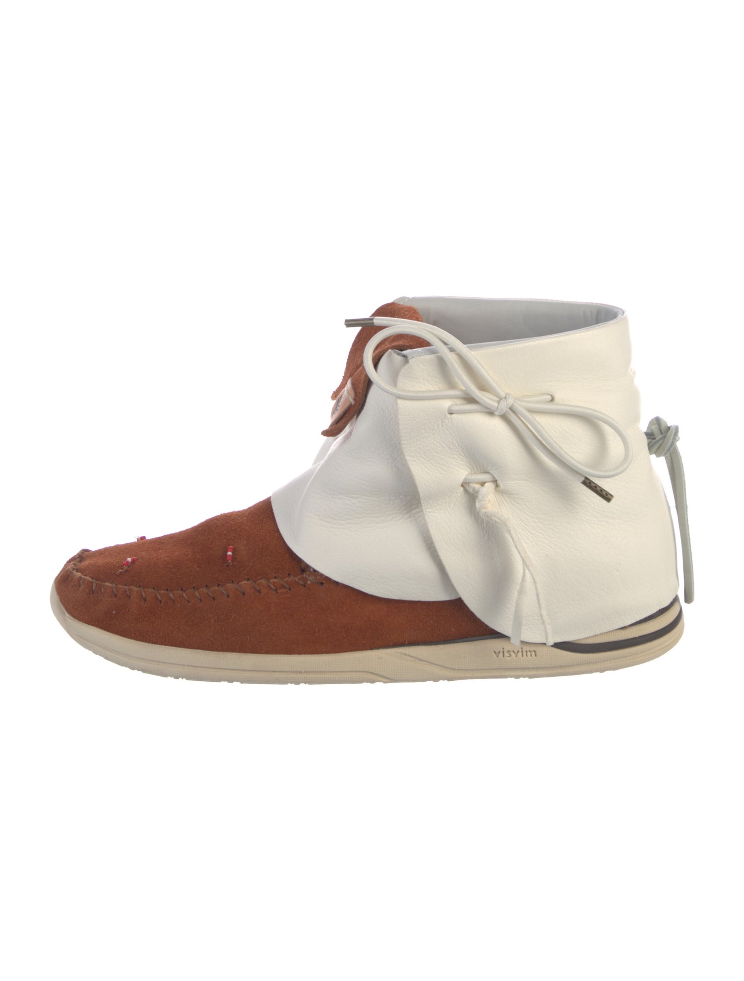 Visvim Suede Colorblock Pattern Lace-Up Boots w/ Tags