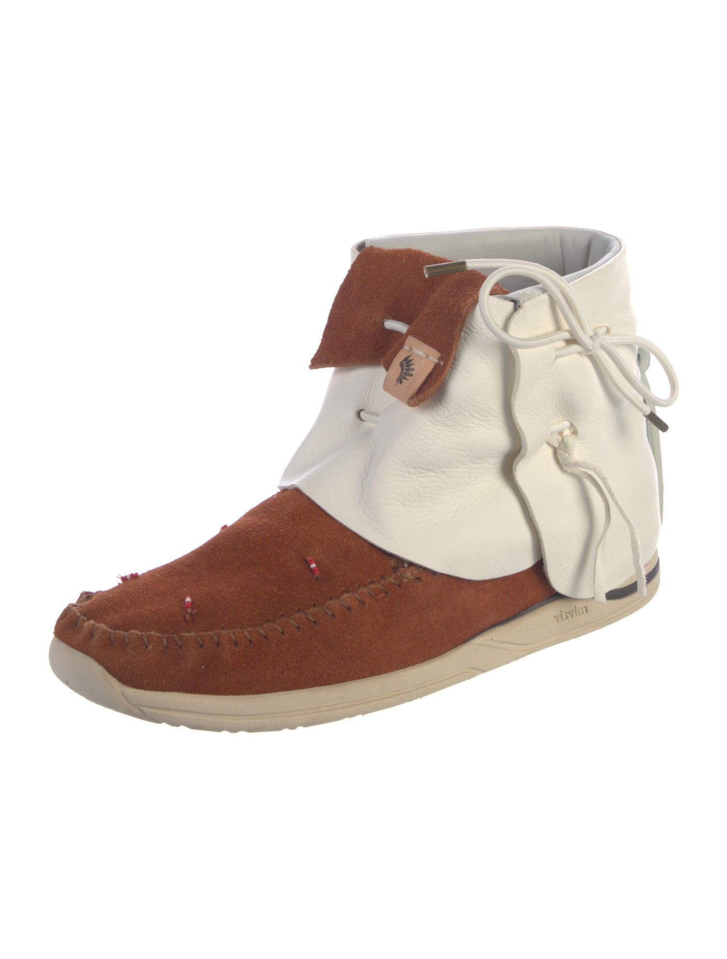 Visvim Suede Colorblock Pattern Lace-Up Boots w/ Tags