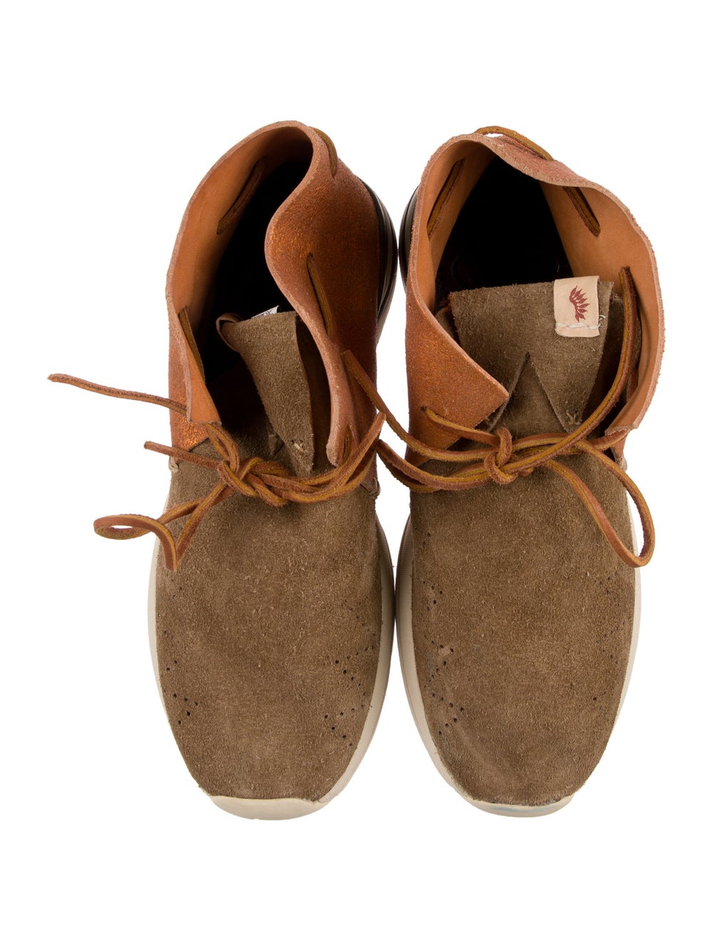 Visvim Suede Colorblock Pattern Sneakers - image 3