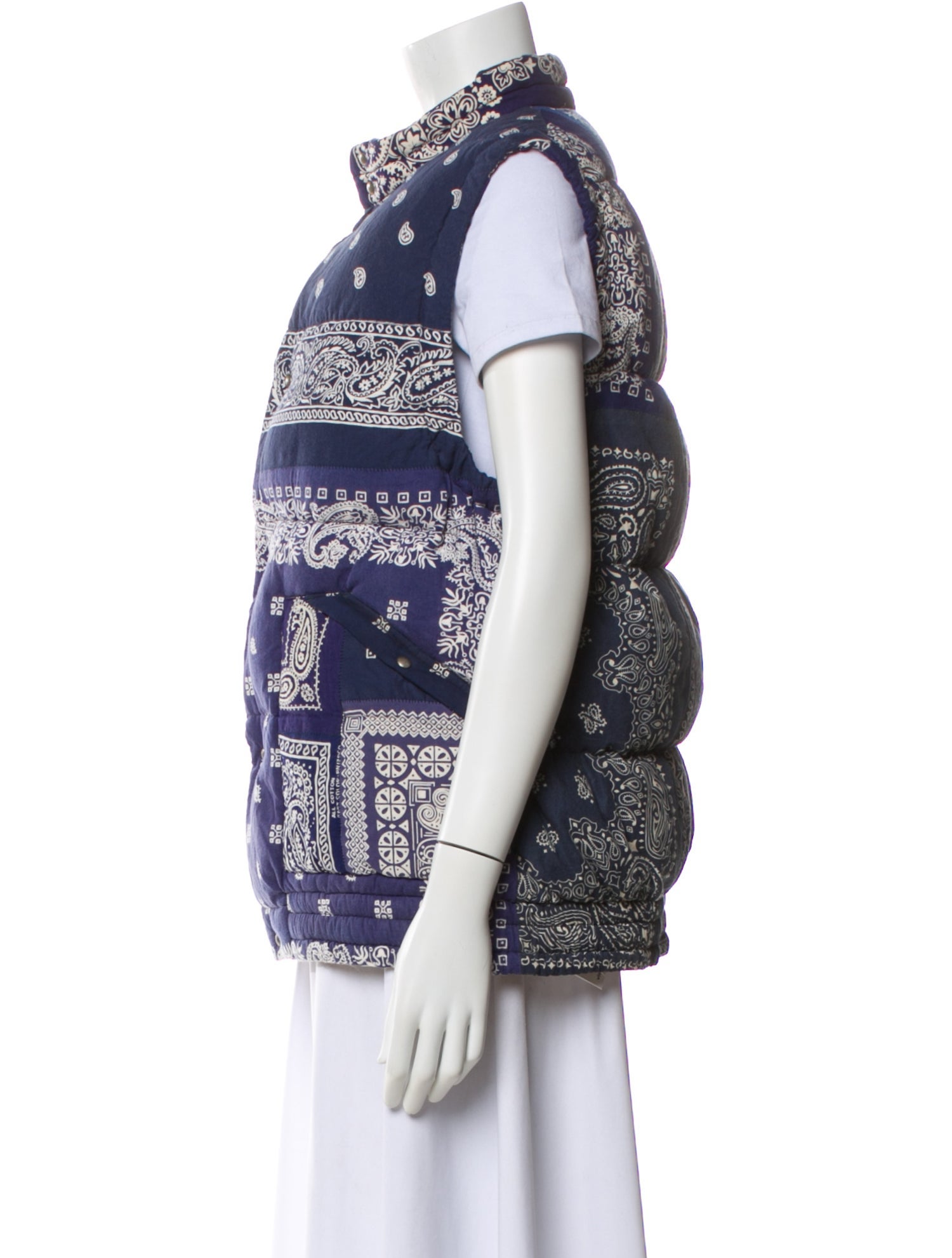 Visvim ICT Insulator Down Paisley Print Sweater Vest w/ Tags